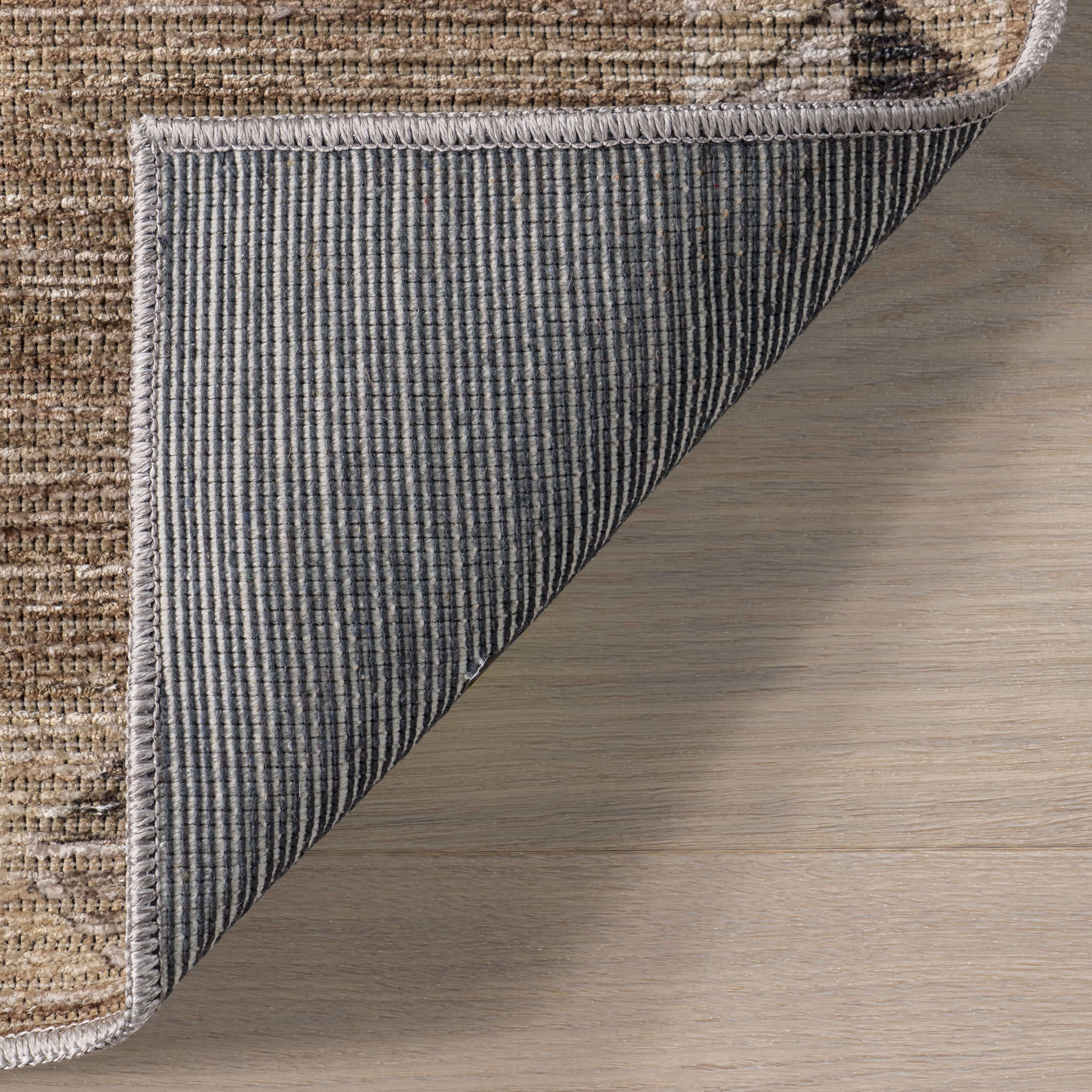 Fennel Diamond Washable Rug | Light Brown - Image 5