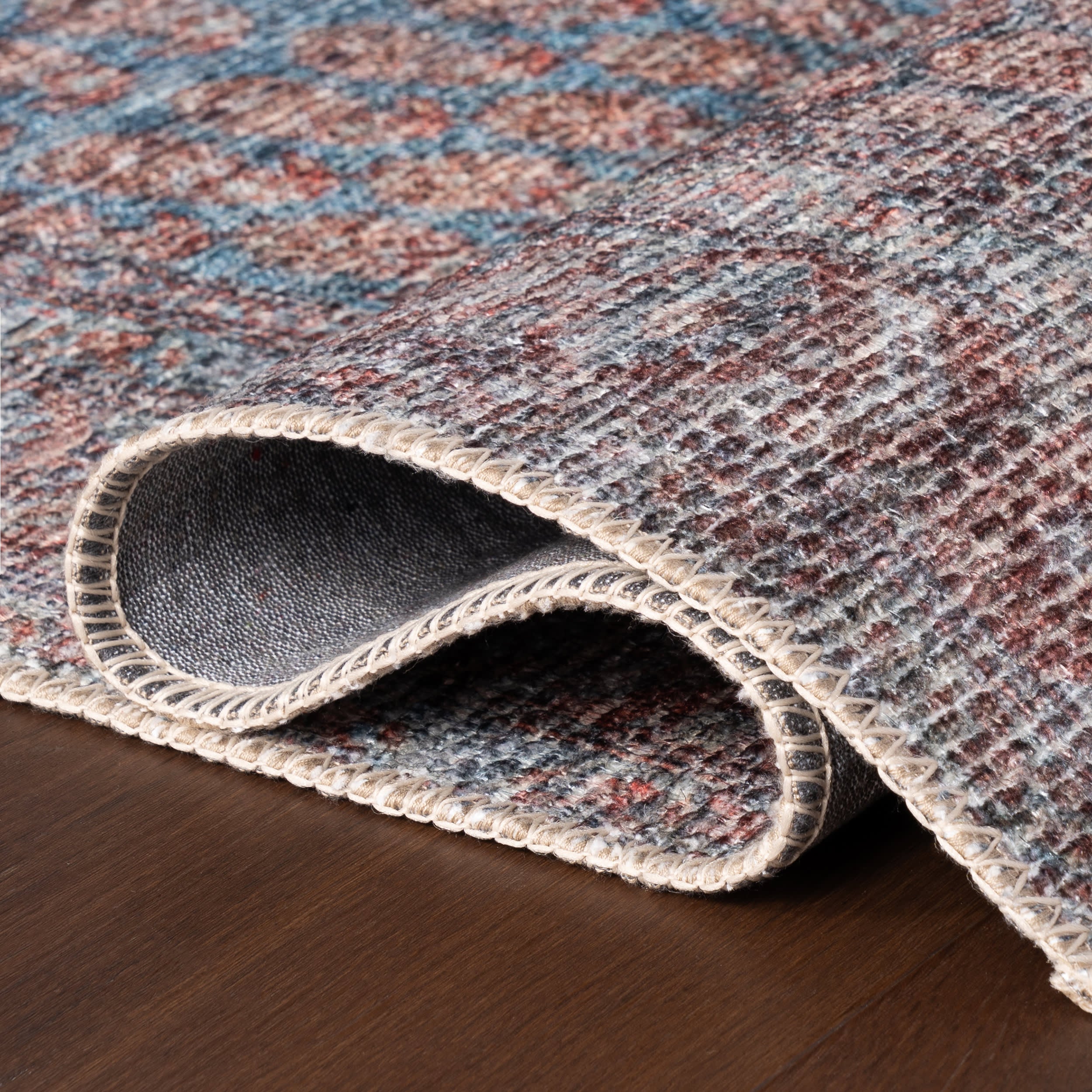 Ferelith Vintage & Distressed Washable Rug | Rust - Image 10