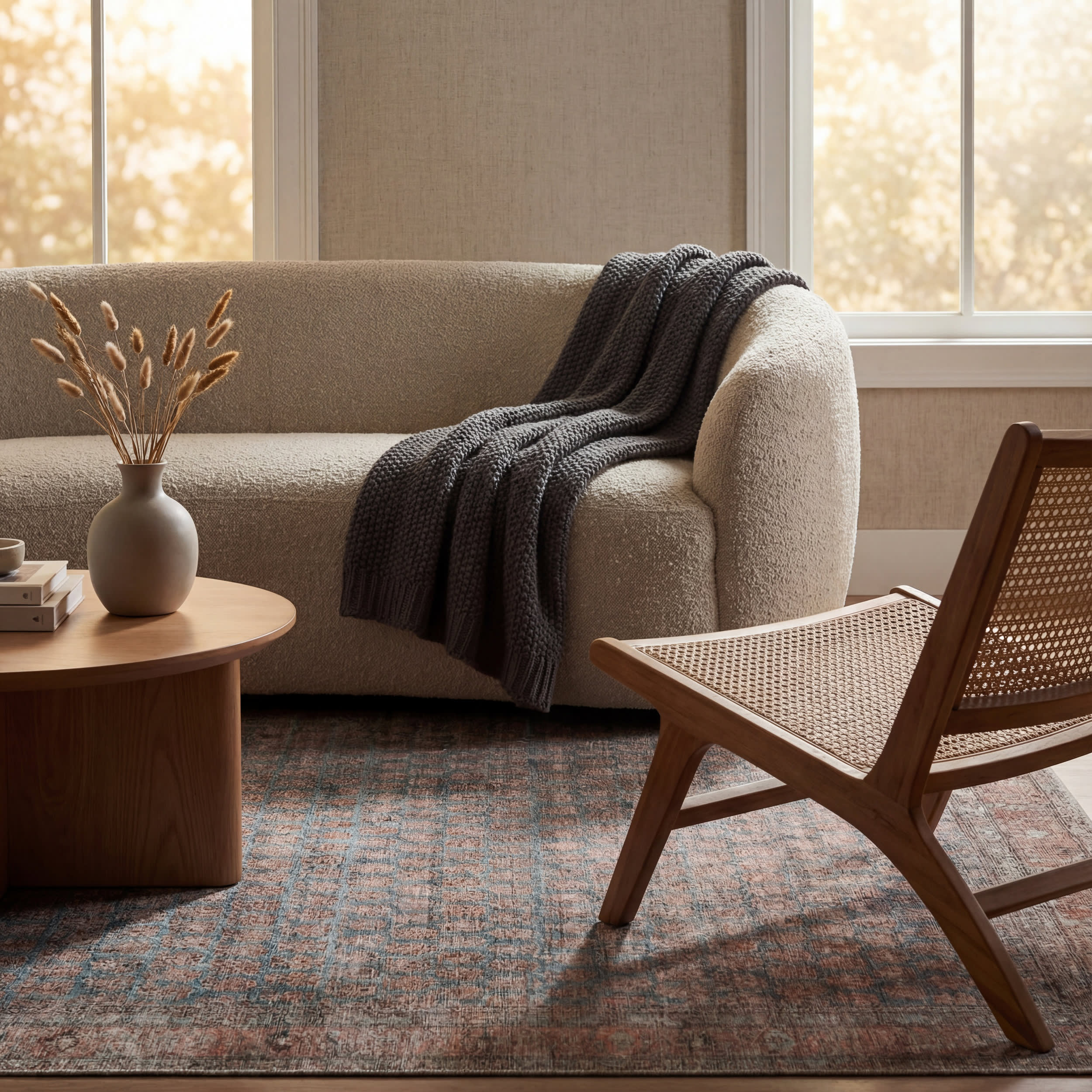 Ferelith Vintage & Distressed Washable Rug | Rust - Image 5