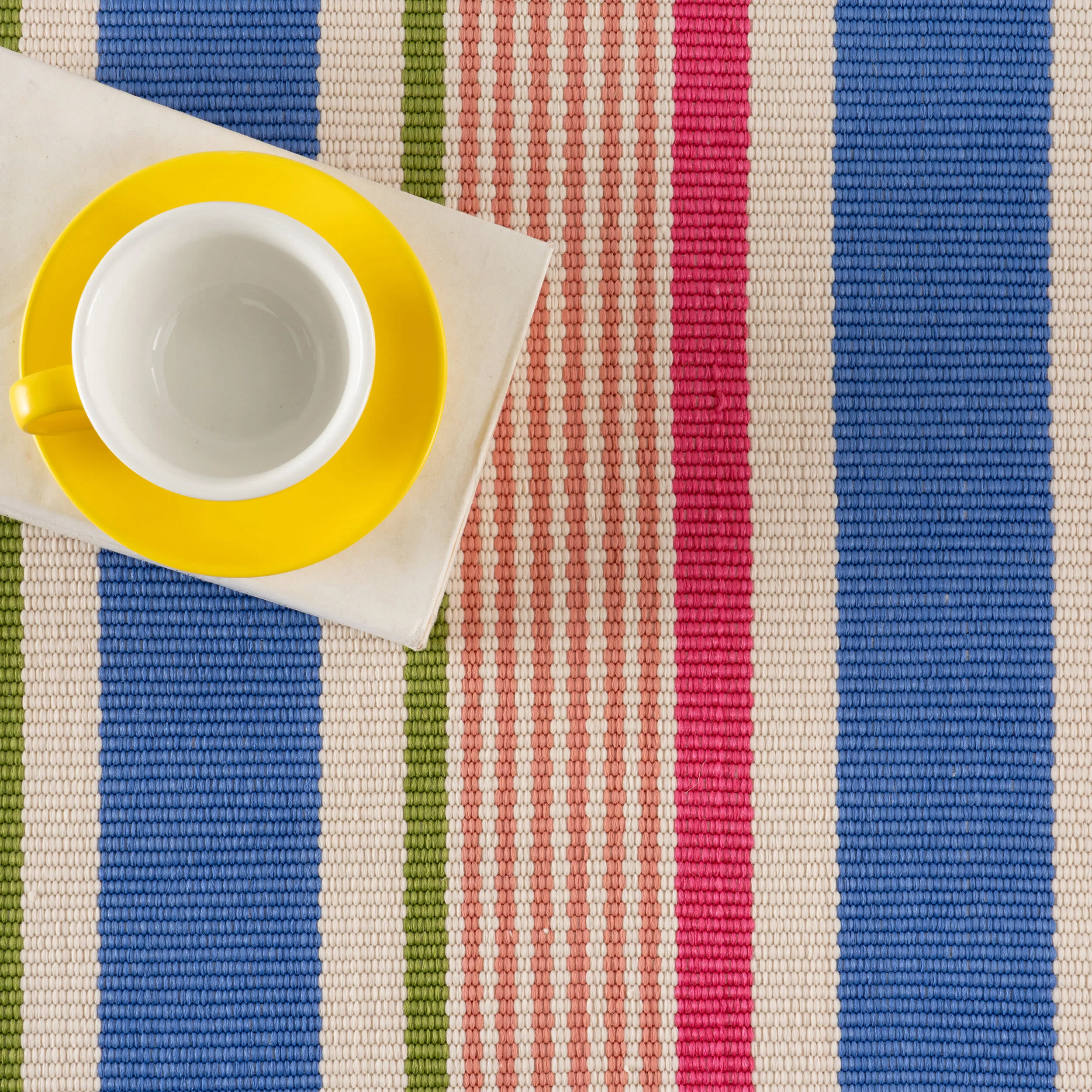 Festival Stripe Handwoven Indoor/Outdoor Rug | Multi - Image 3