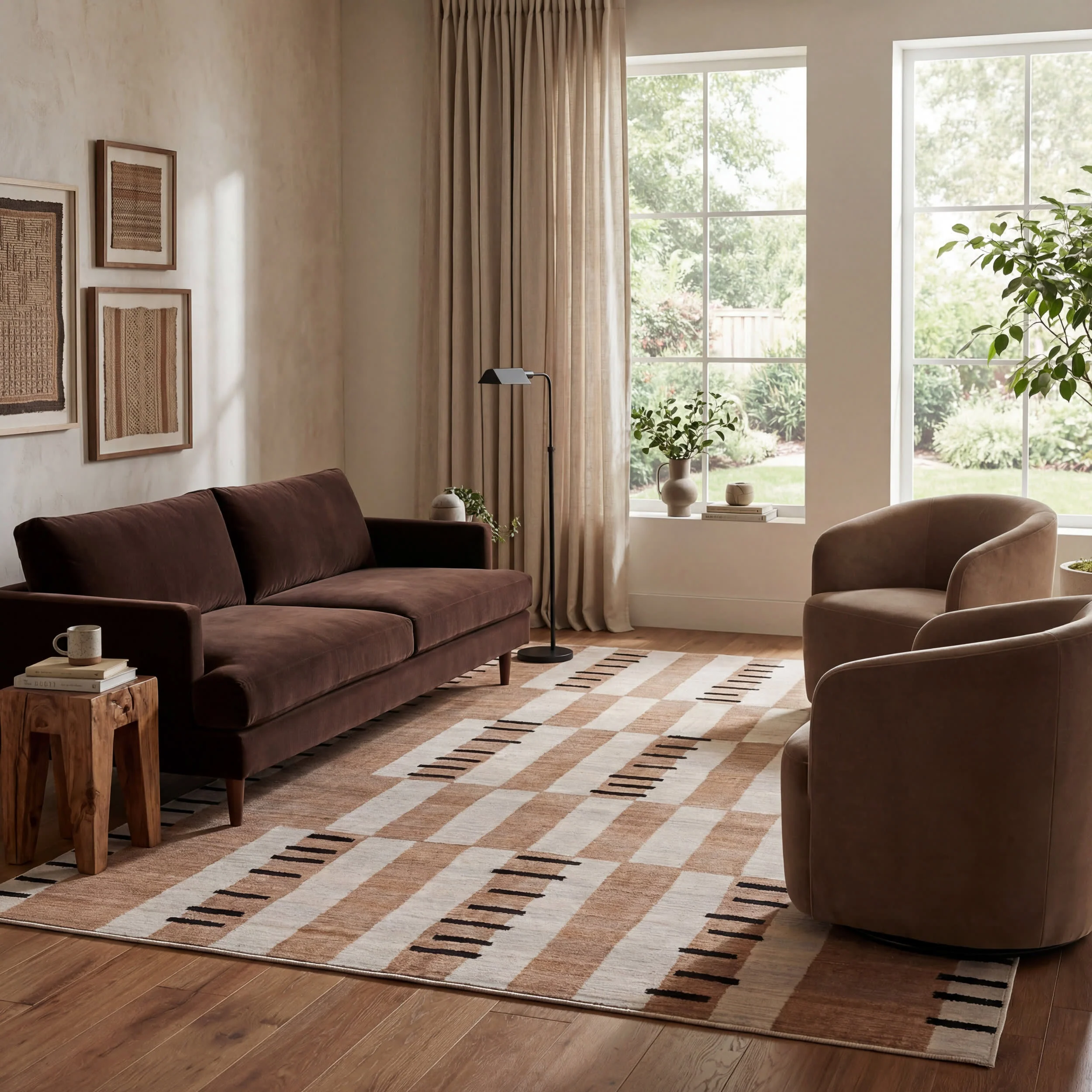 Fexi Bohemian Washable Rug | Natural - Image 2