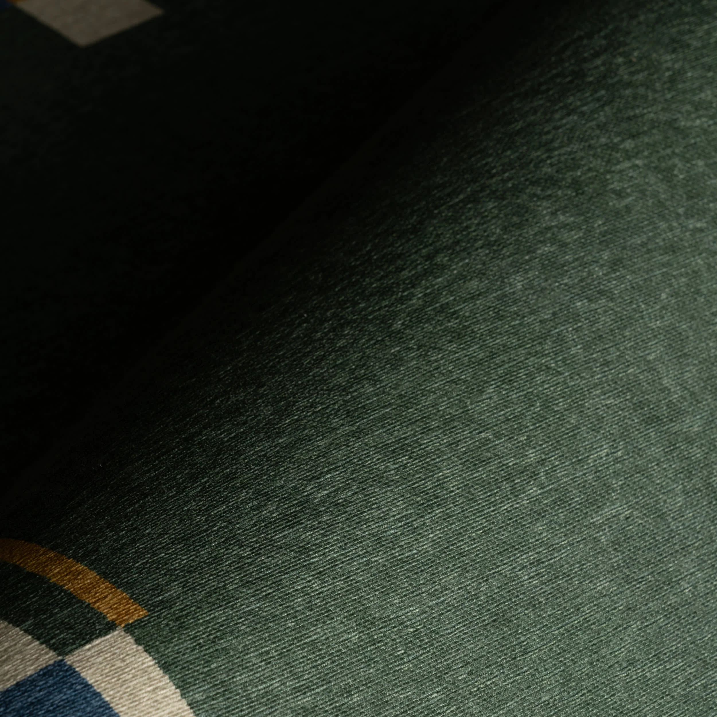 Field Stripe Mid-Century Washable Rug by Society6 | Green - Image 3