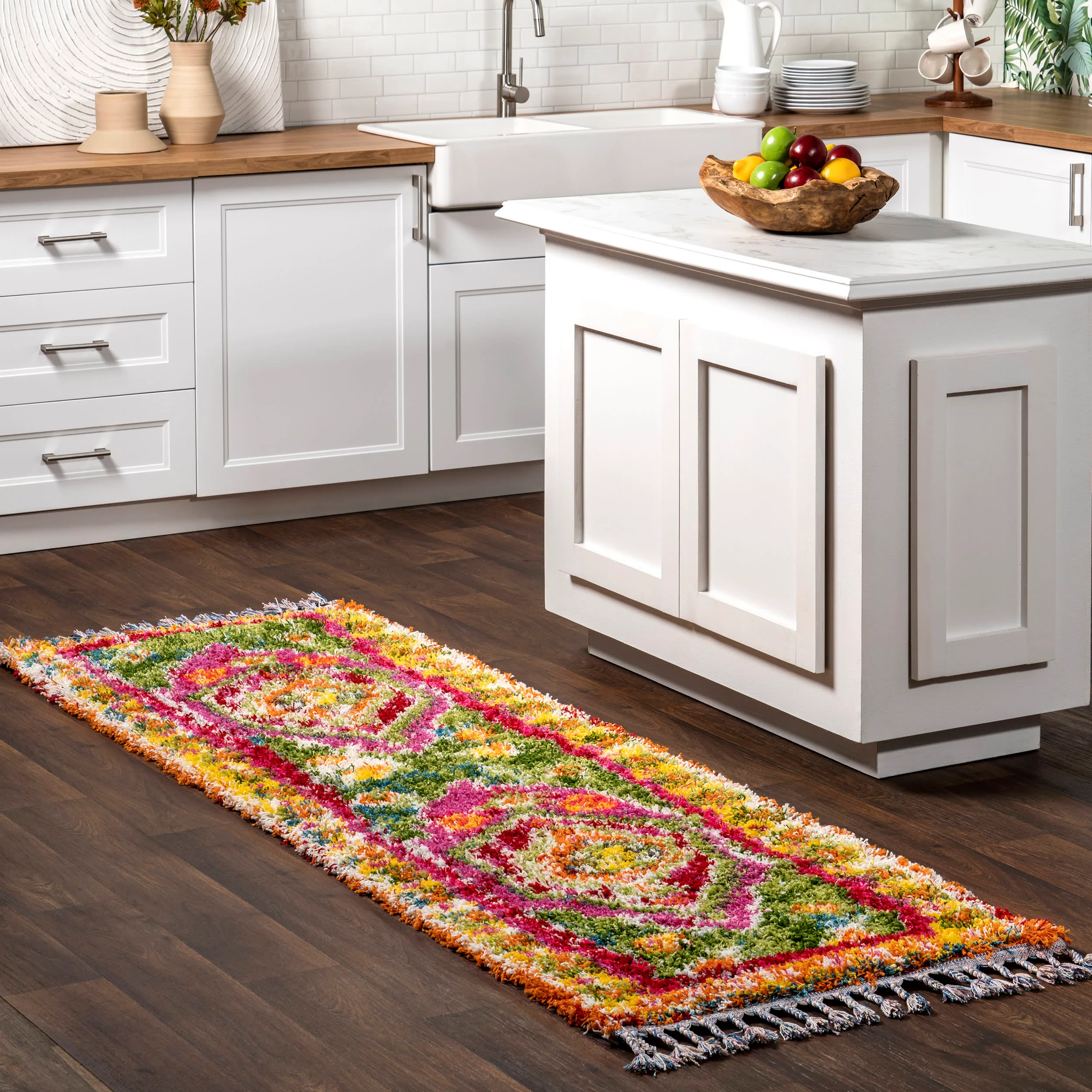 Fiesta Medallion Shag Rug | Multicolor - Image 2