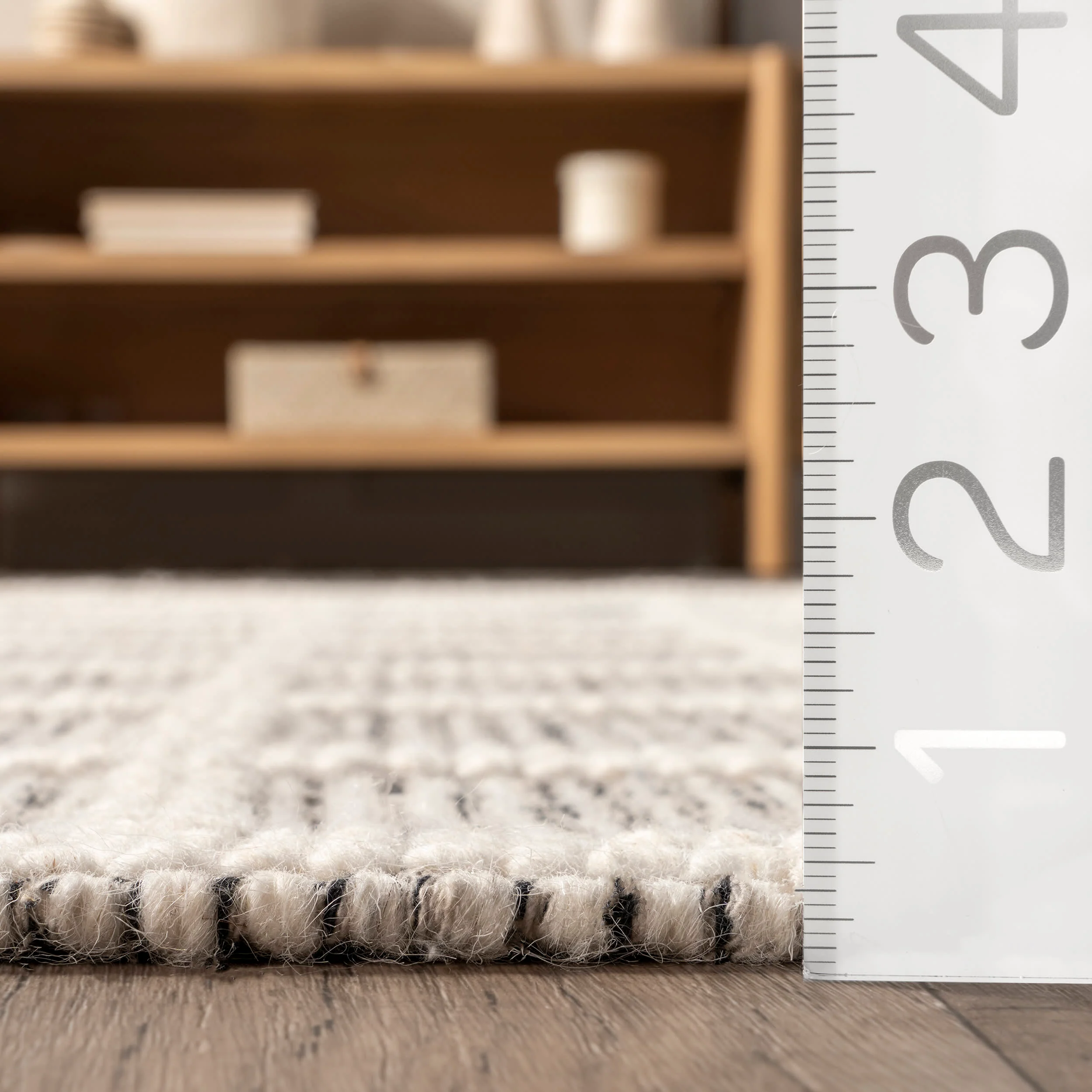 Filomena Wool Striped Rug | Ivory - Image 5