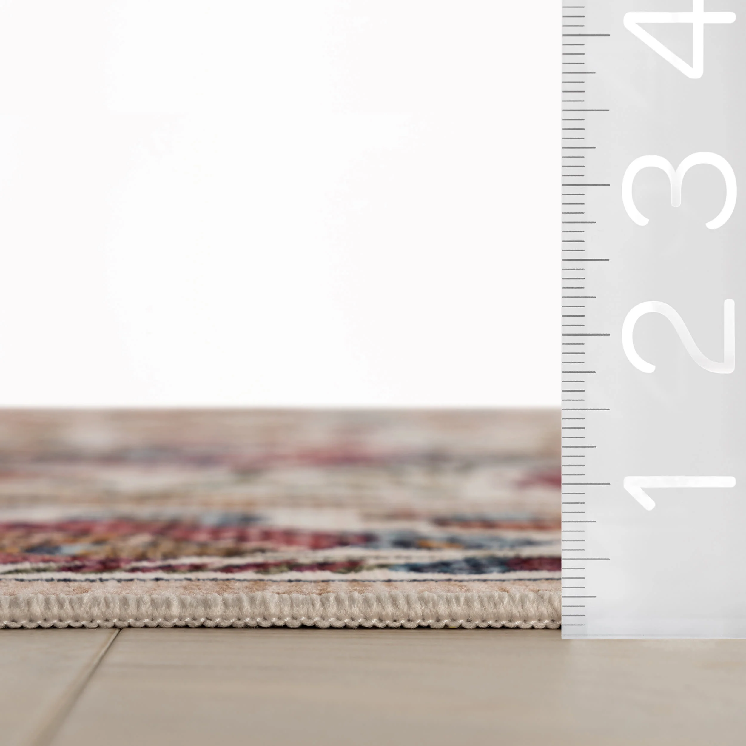 Finice Bordered Floral and Paisley Washable Rug | Multicolor - Image 6
