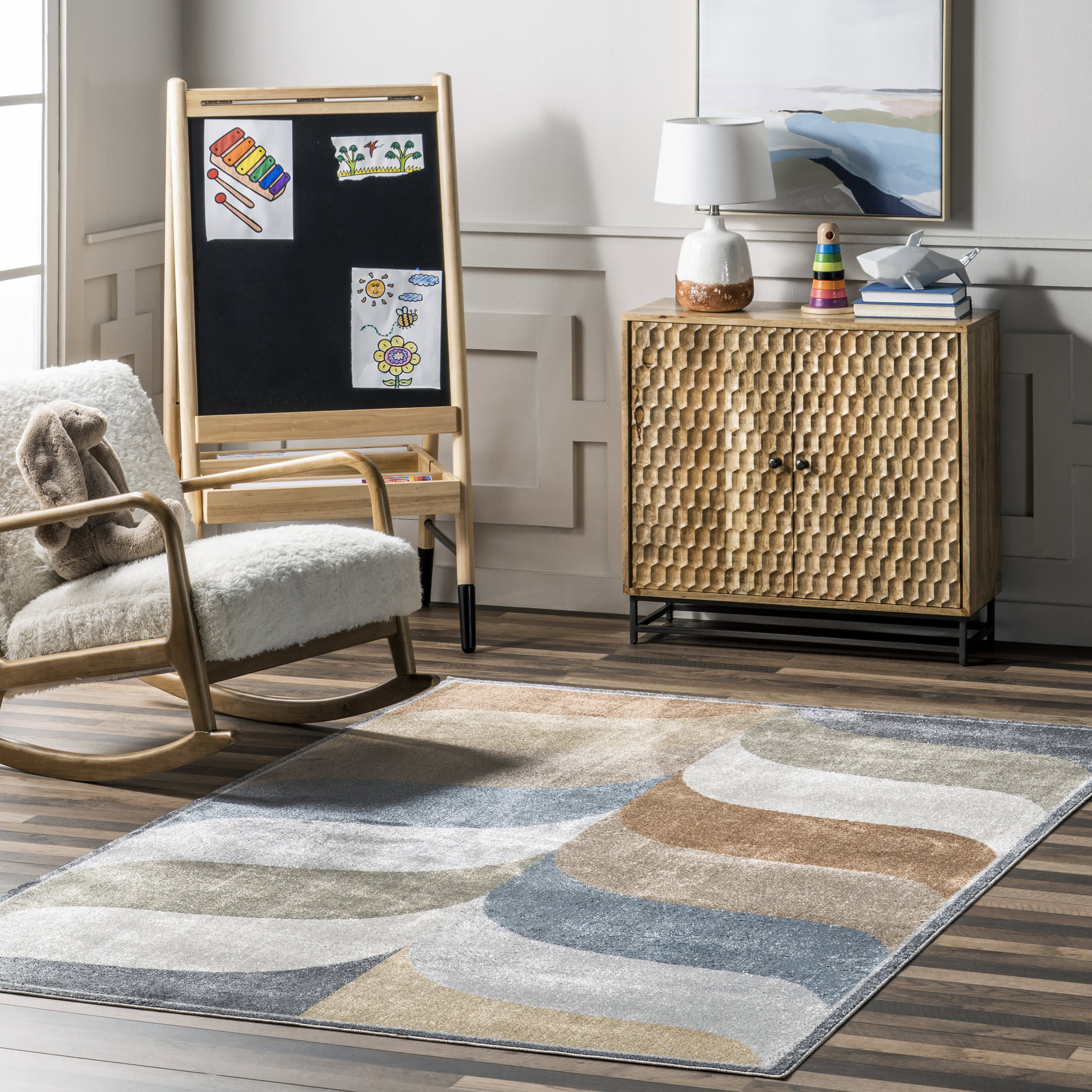 Firenzia Colorful Traverse Washable Rug | Multicolor - Image 2