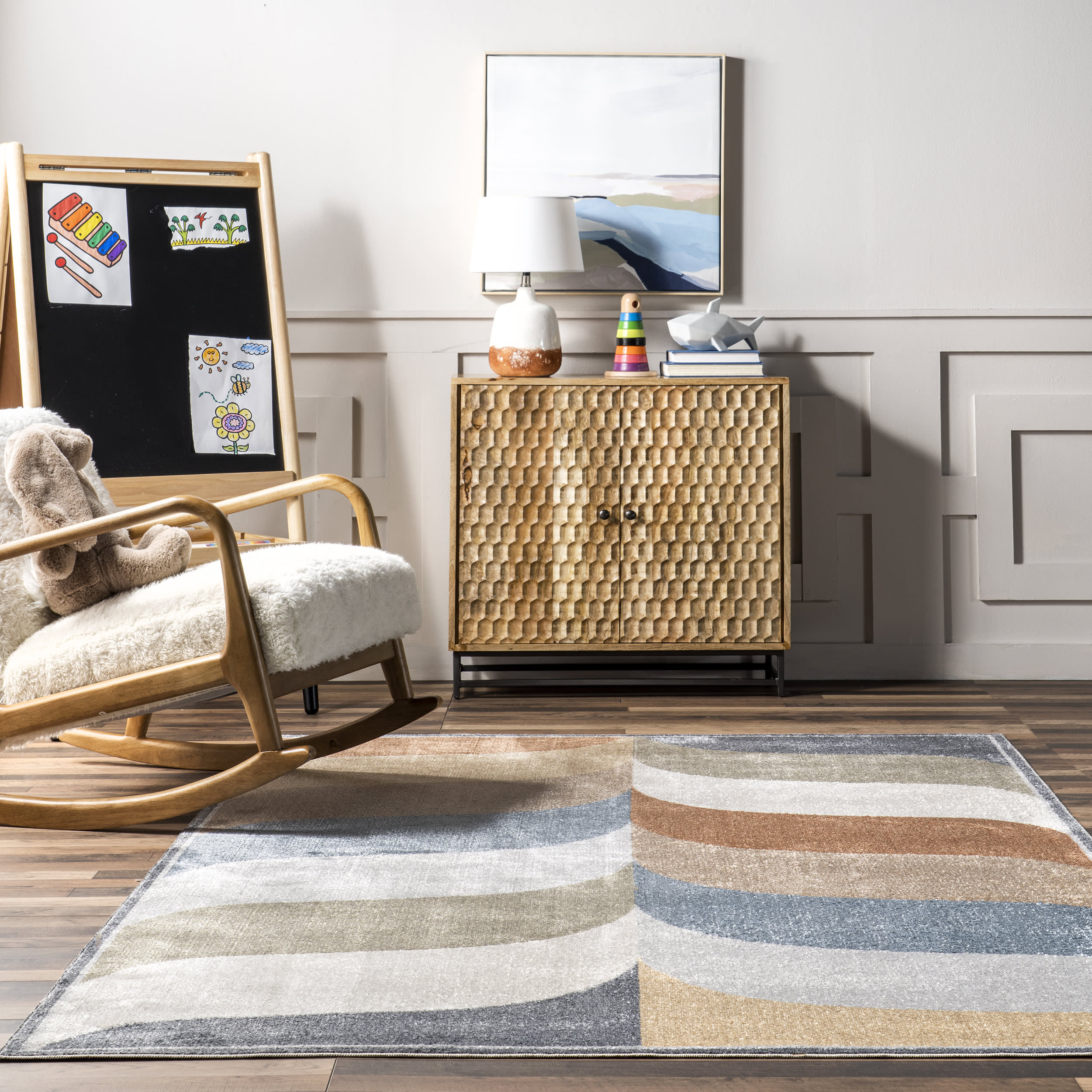Firenzia Colorful Traverse Washable Rug | Multicolor - Image 4