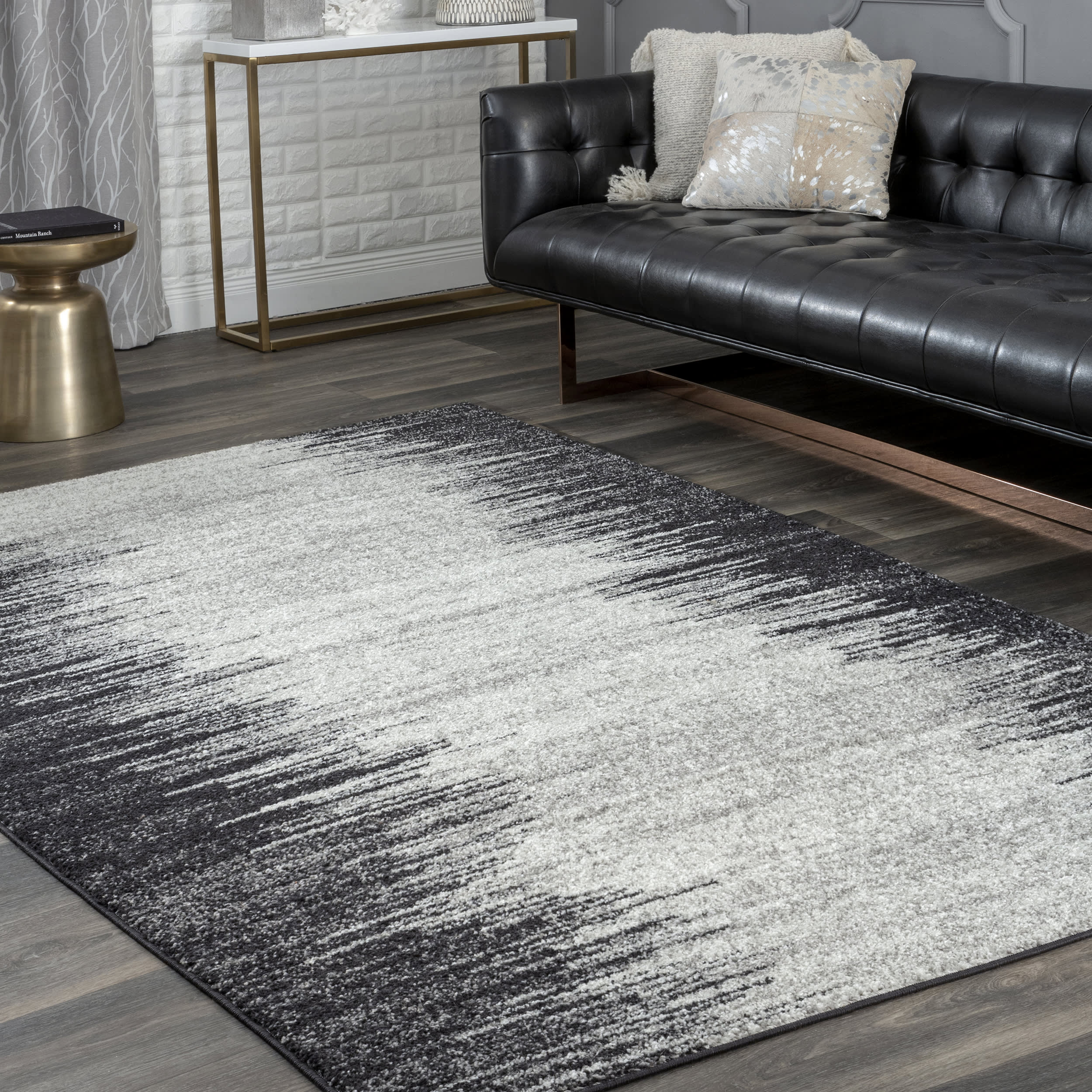 Flamestitch Rug | Grey - Image 2