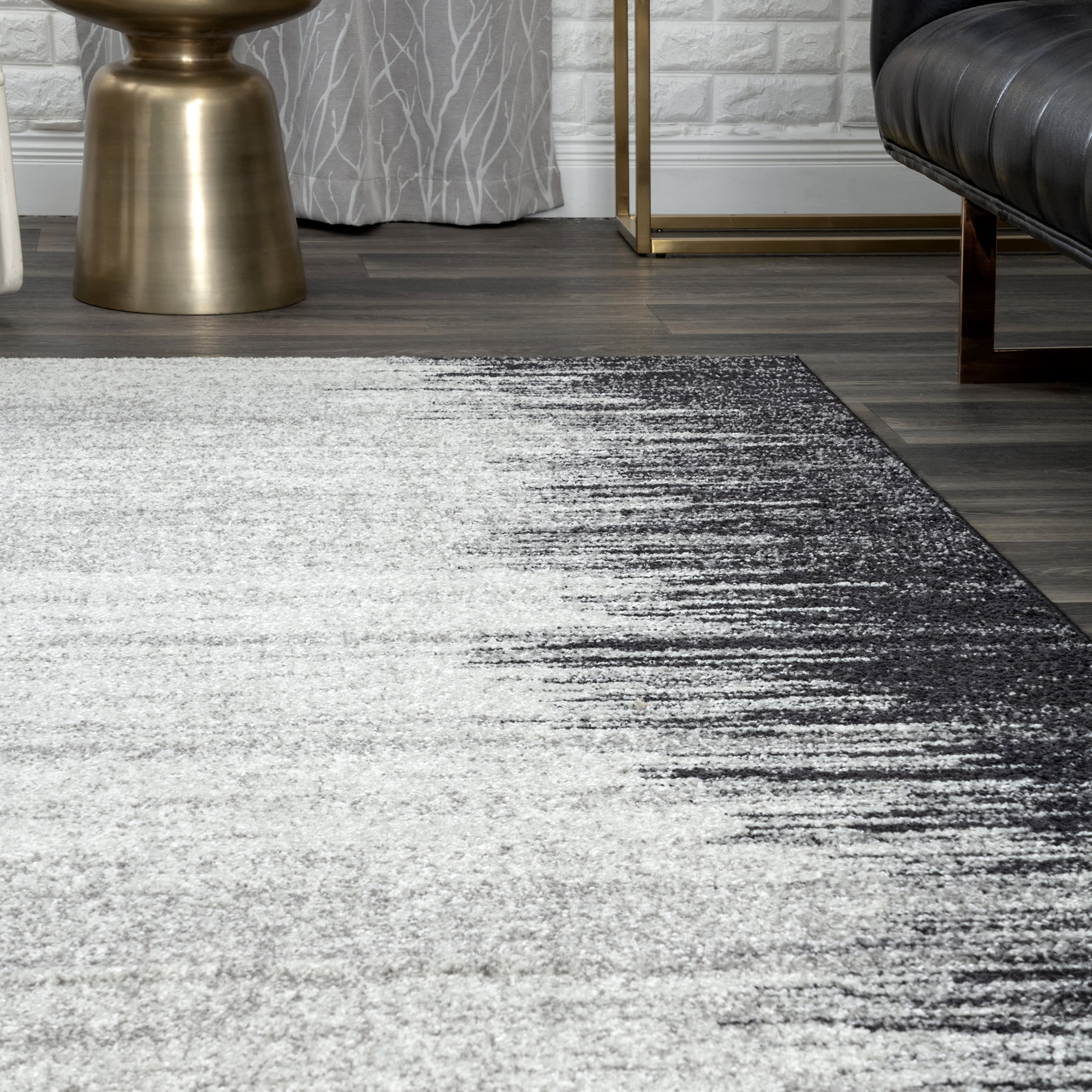 Flamestitch Rug | Grey - Image 4