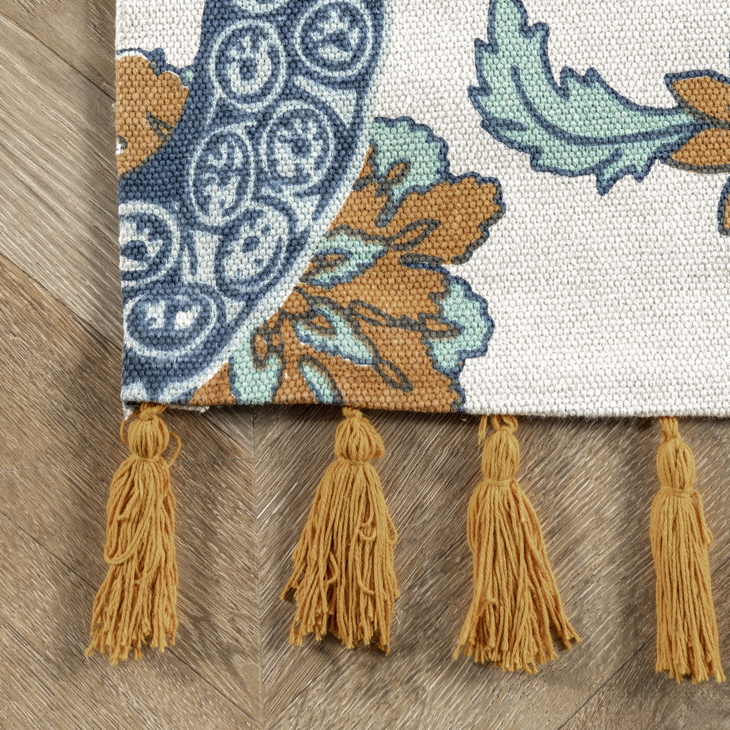 Flatweave Cotton Giant Octopus Rug | Blue Multicolor - Image 3
