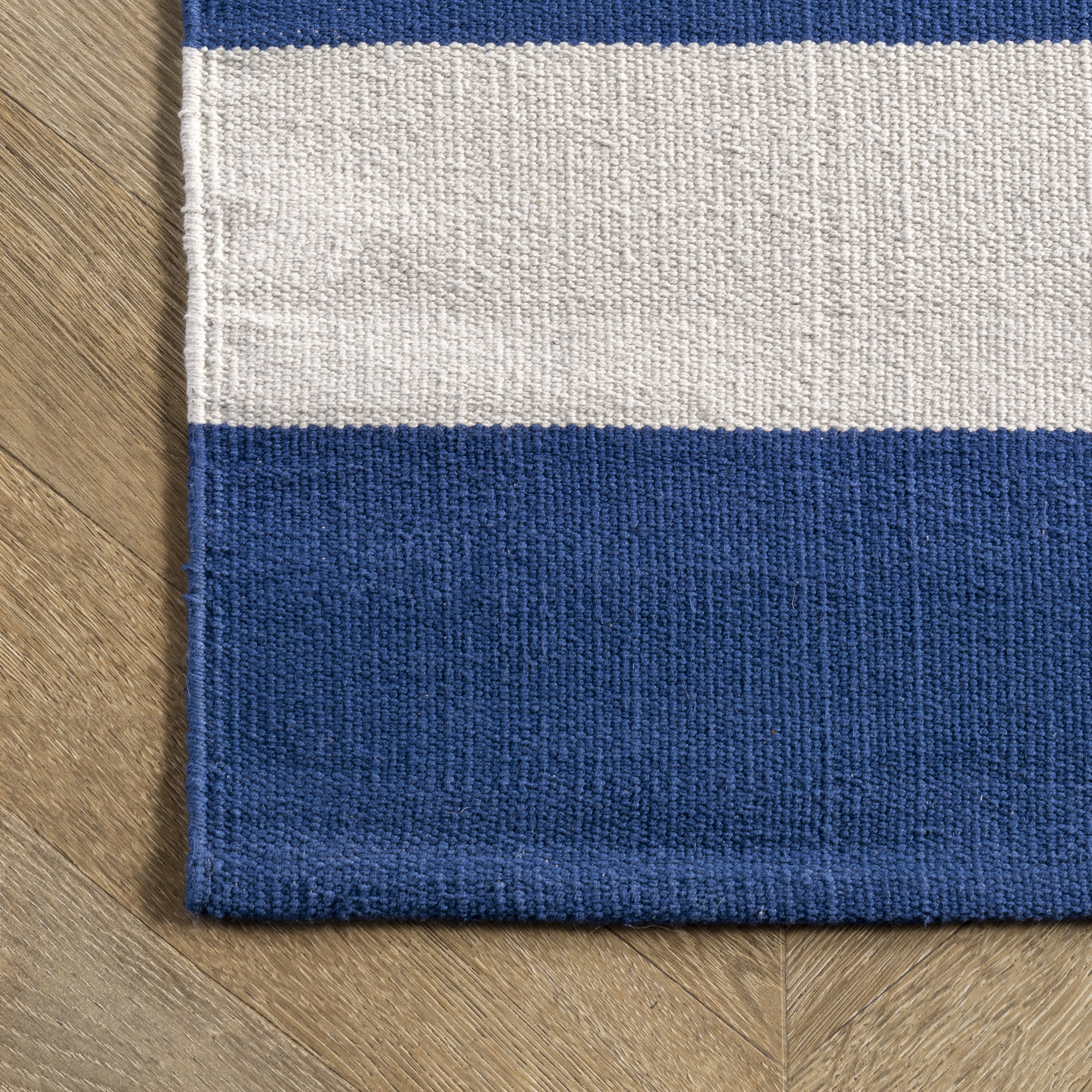 Flatwoven Regent Stripes Rug | Blue - Image 3
