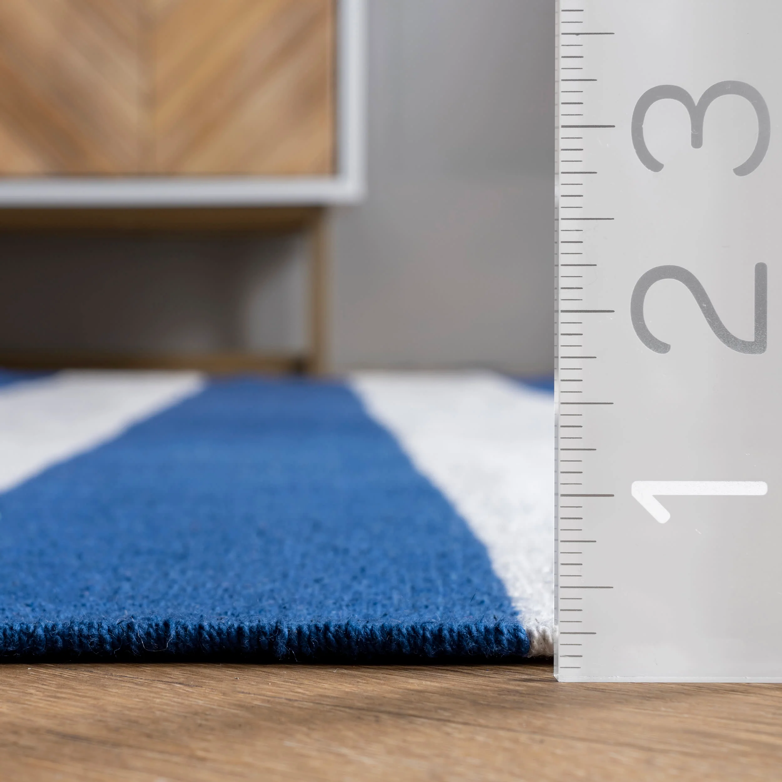 Flatwoven Regent Stripes Rug | Blue - Image 5