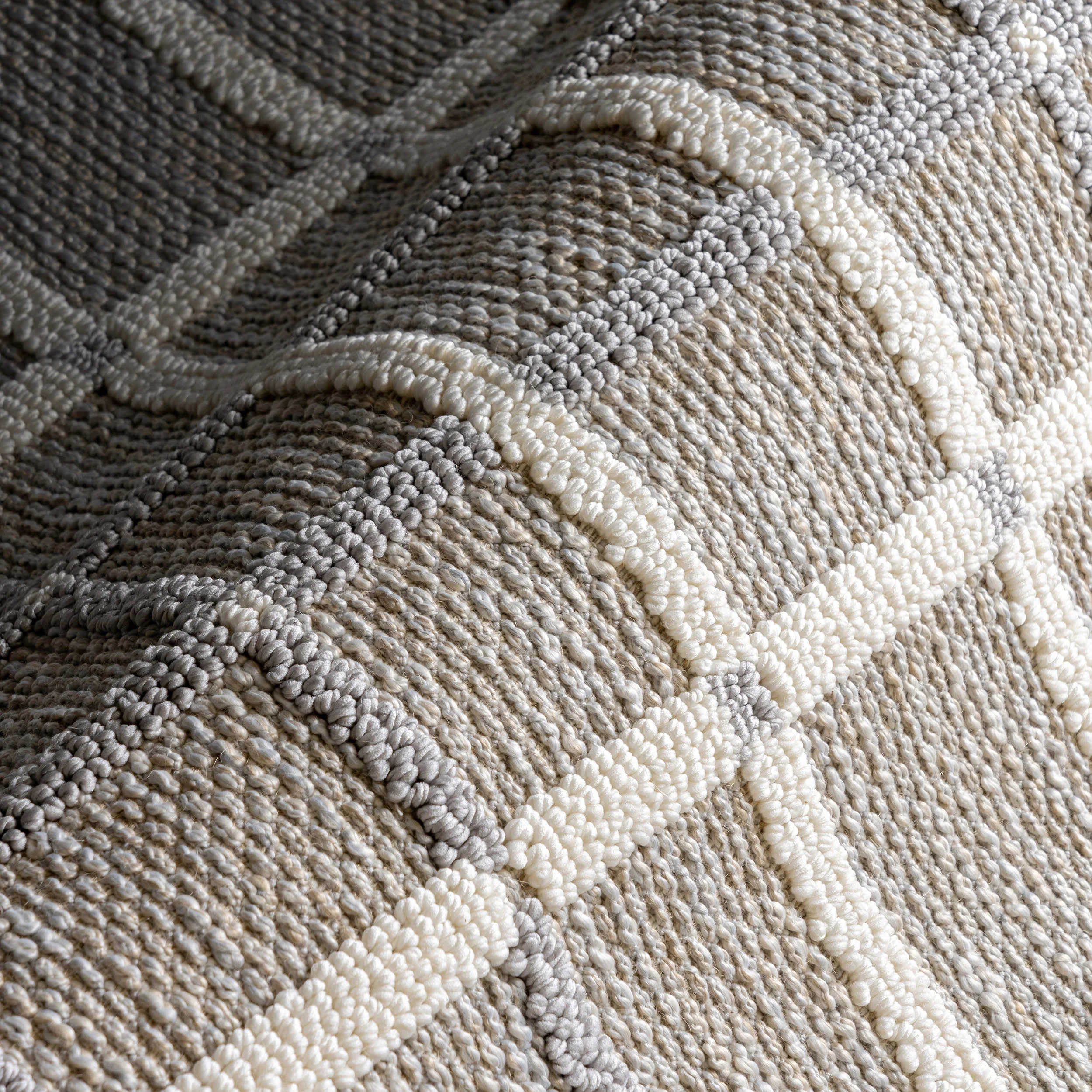 Fleur Striped Washable Rug | Light Grey - Image 3