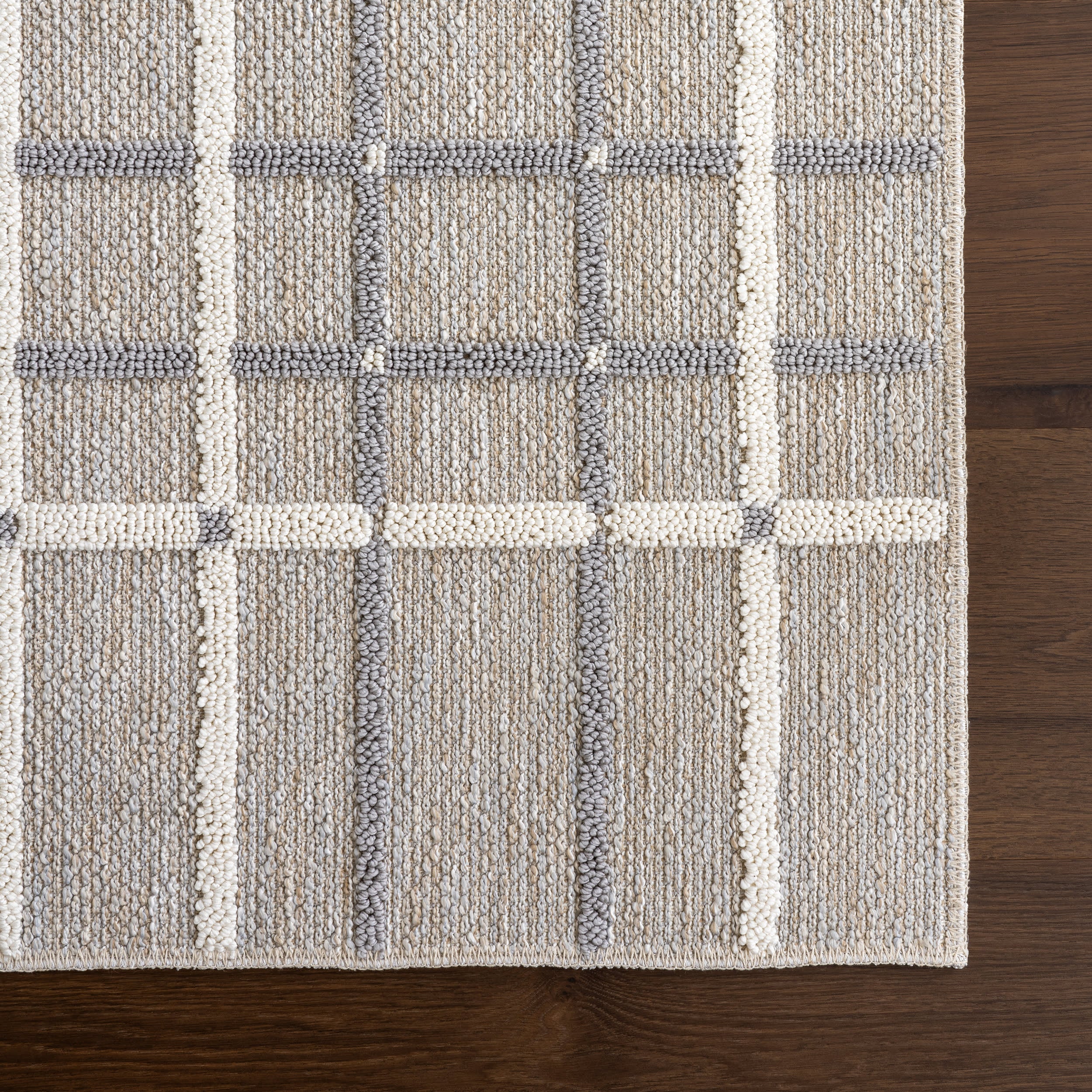 Fleur Striped Washable Rug | Light Grey - Image 4