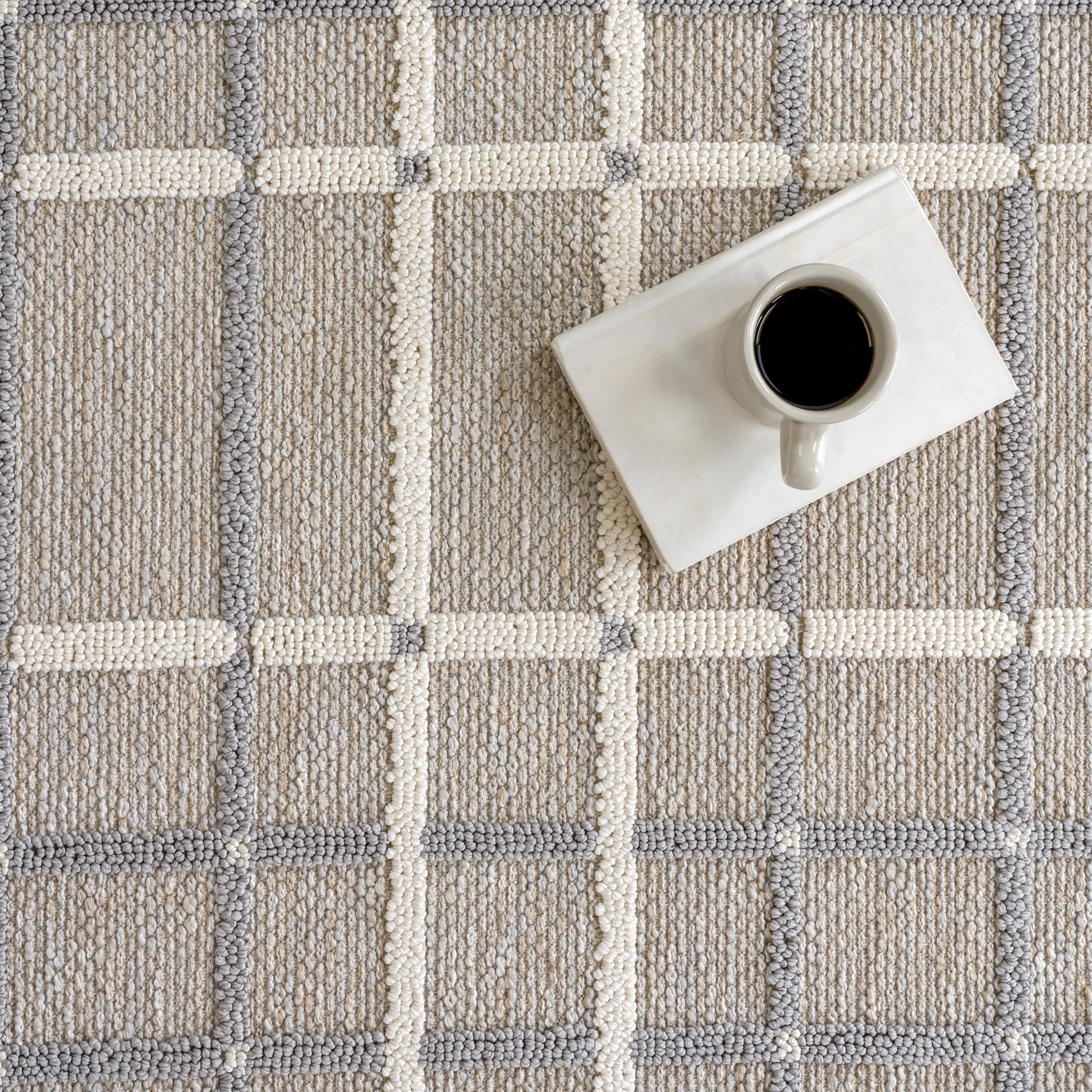 Fleur Striped Washable Rug | Light Grey - Image 8