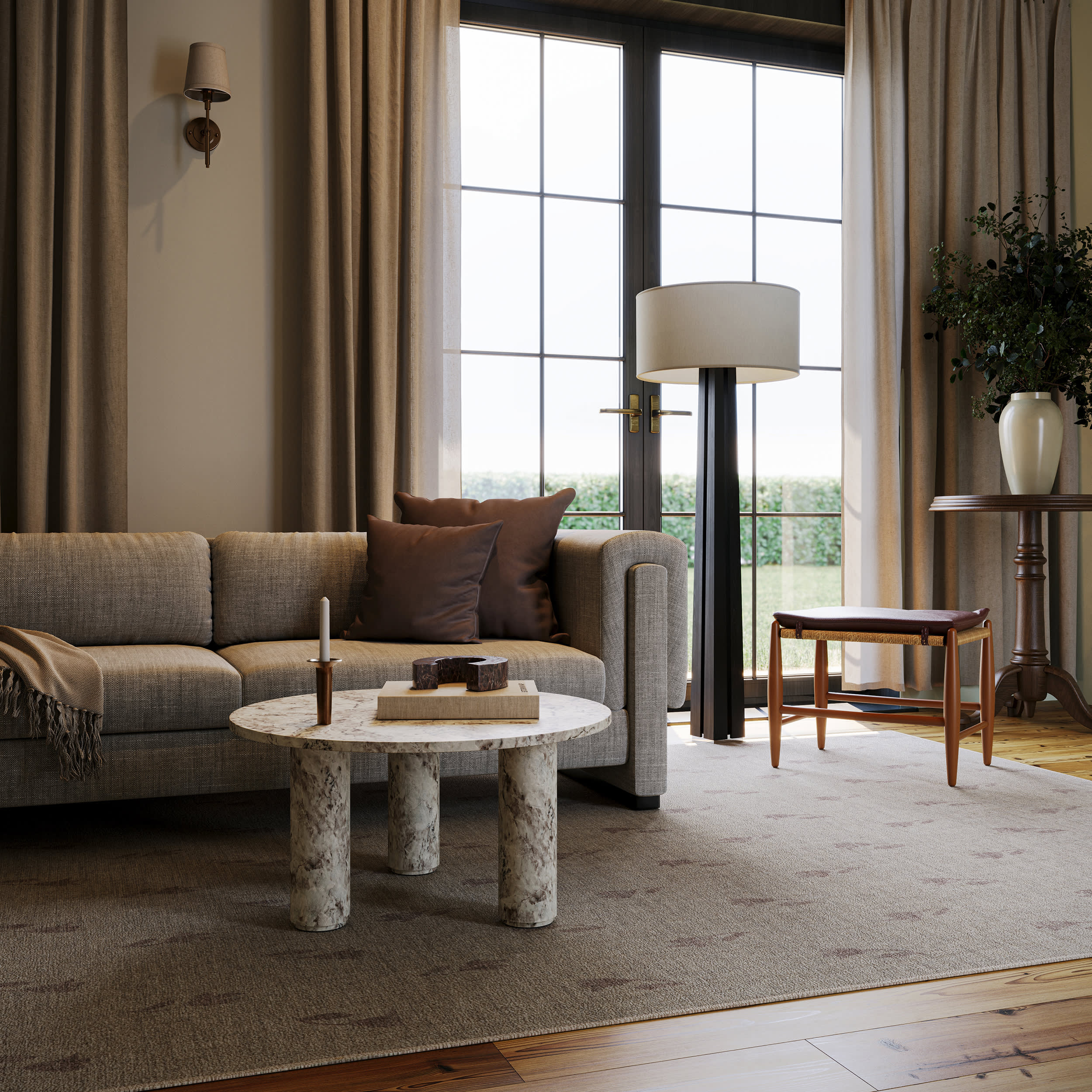 Flora Floral Washable Rug by Nate Berkus | Burgundy - Image 7