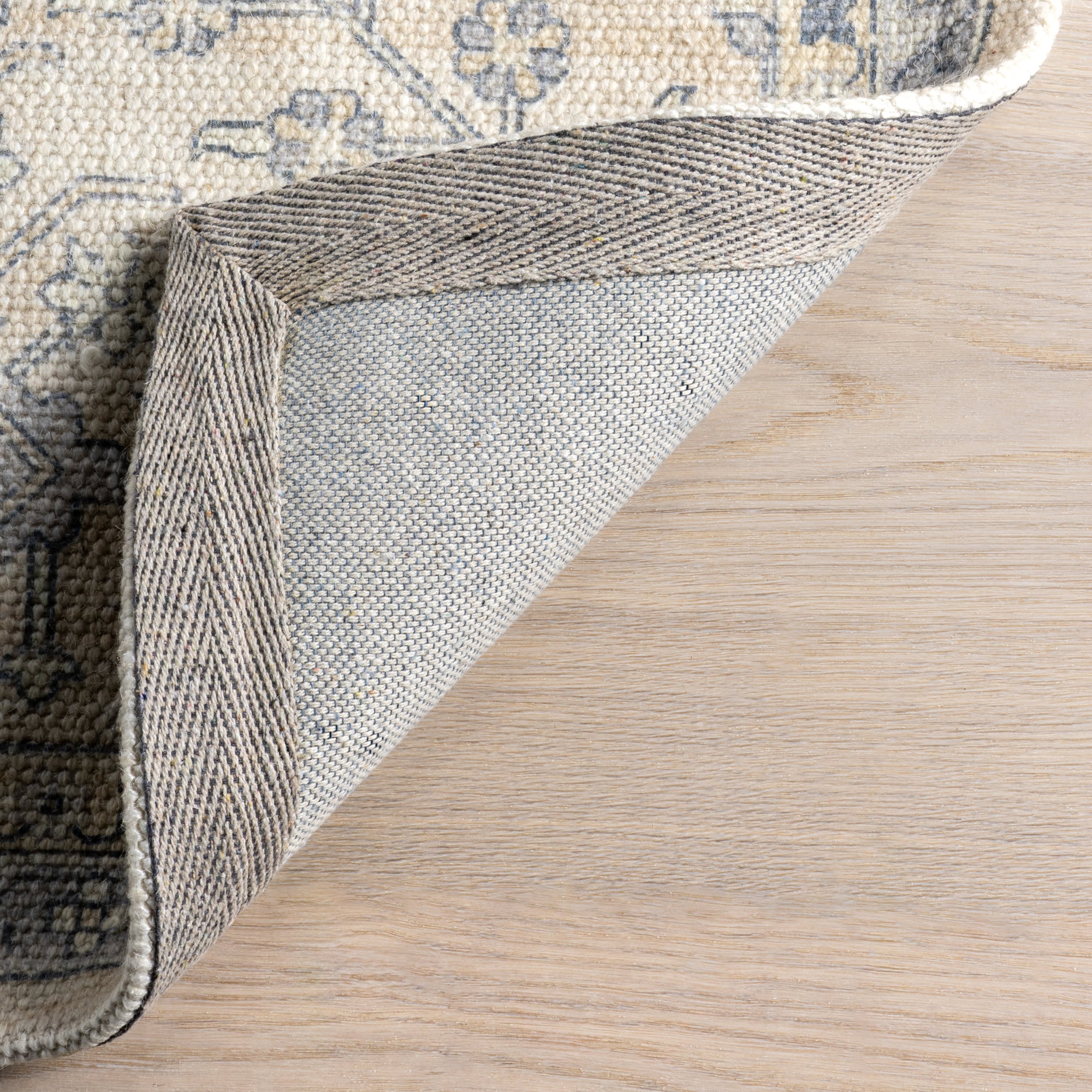 Flora Wool and Cotton Rug | Slate Blue - Image 6