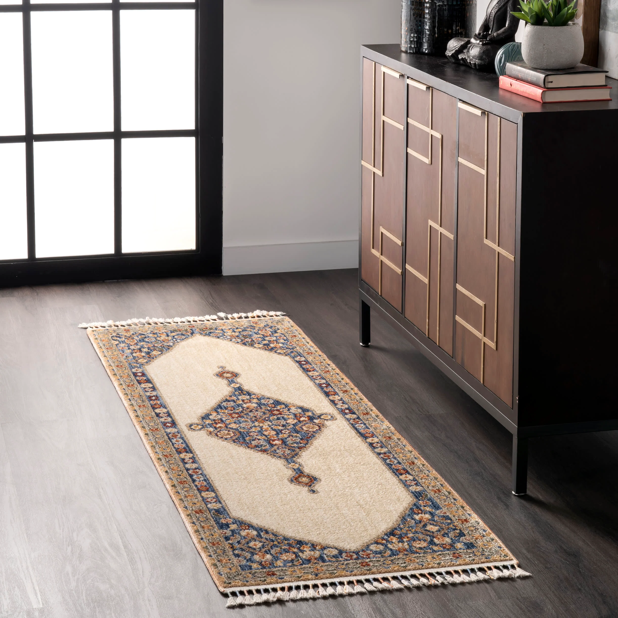 Floral Cardinal Medallion Rug | Ivory - Image 2