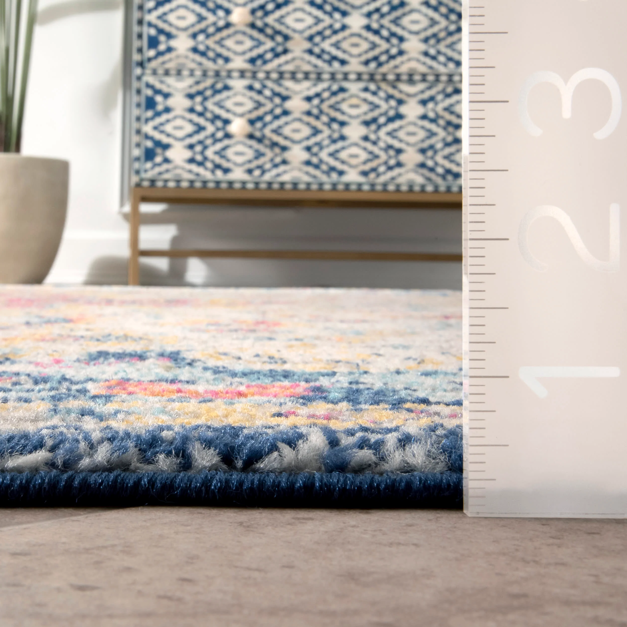 Floral Crowned Medallion Rug | Beige - Image 5