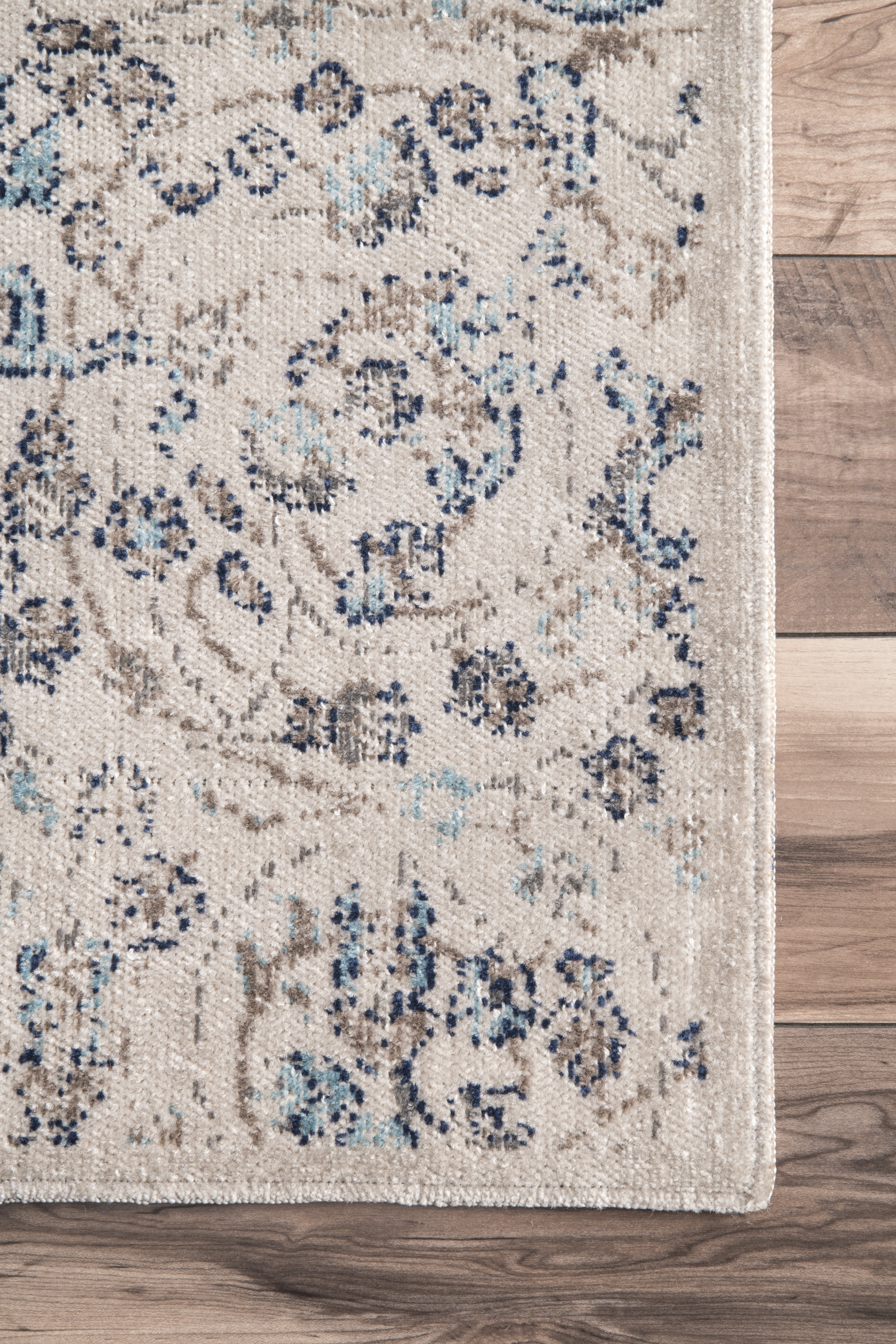 Floral Encompass Mandala Rug | Beige - Image 3