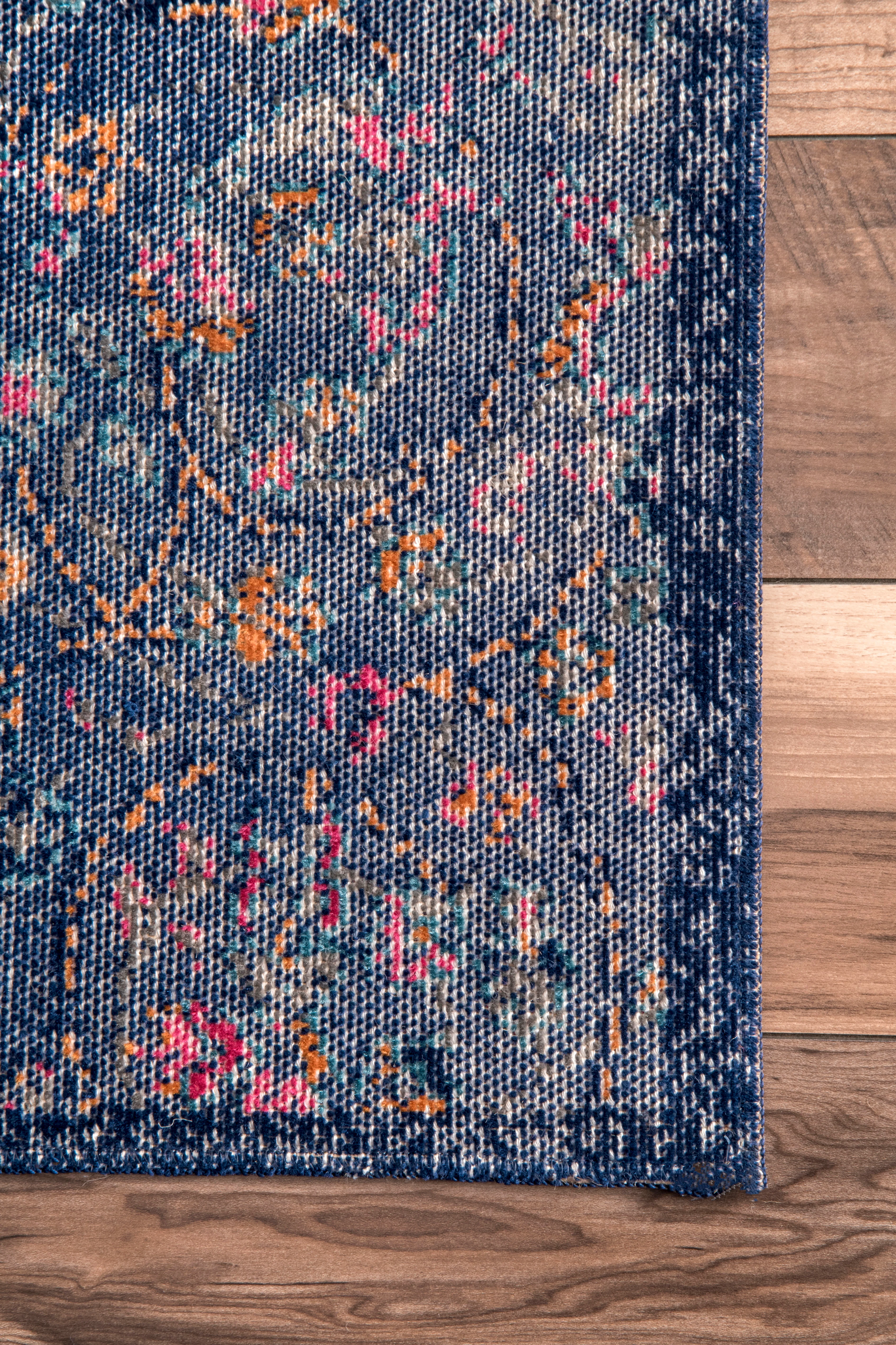 Floral Encompass Mandala Rug | Navy - Image 3
