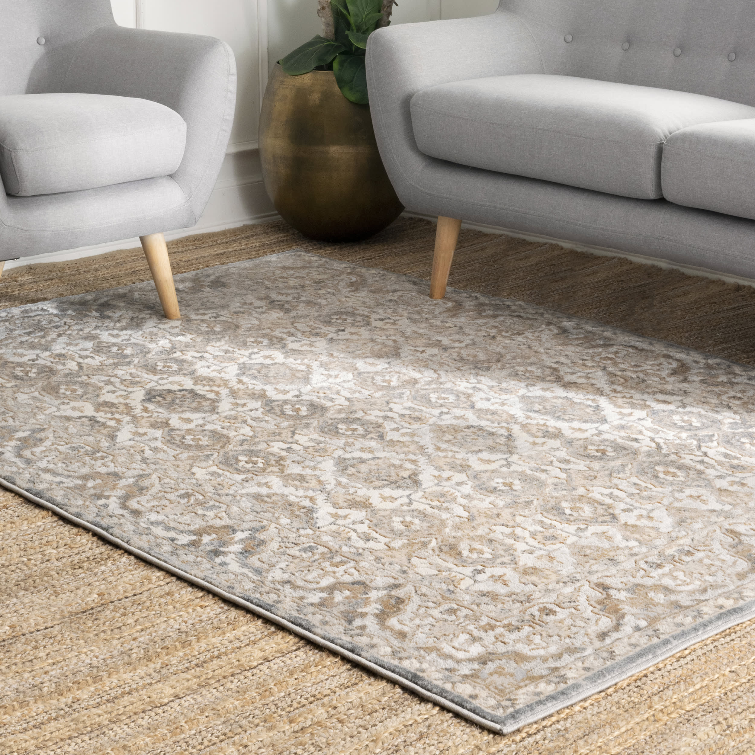 Floral Garden Rug | Beige - Image 2