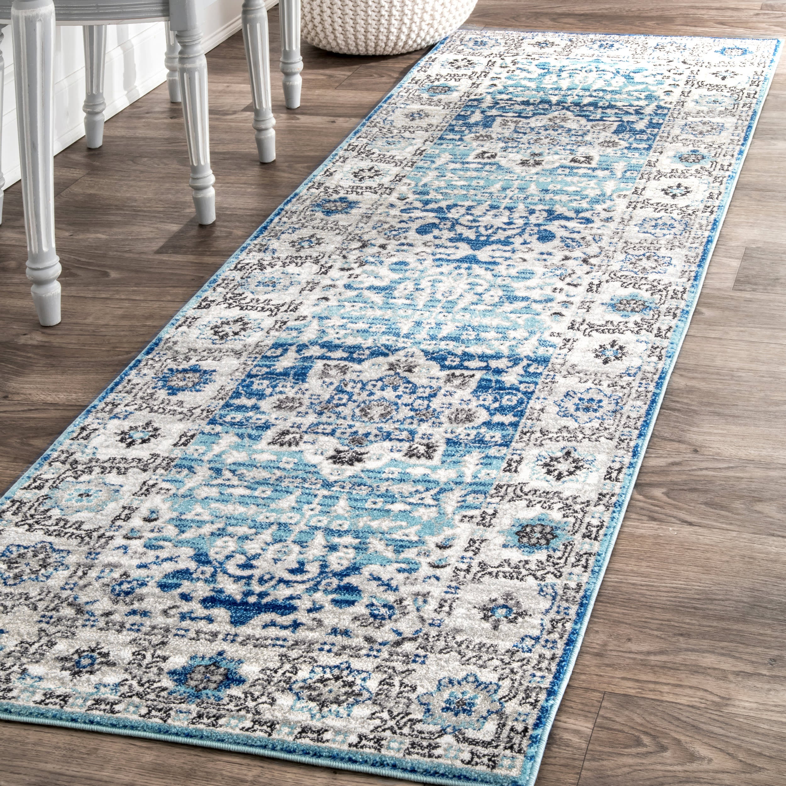 Floral Medallion Rug | Aqua - Image 2