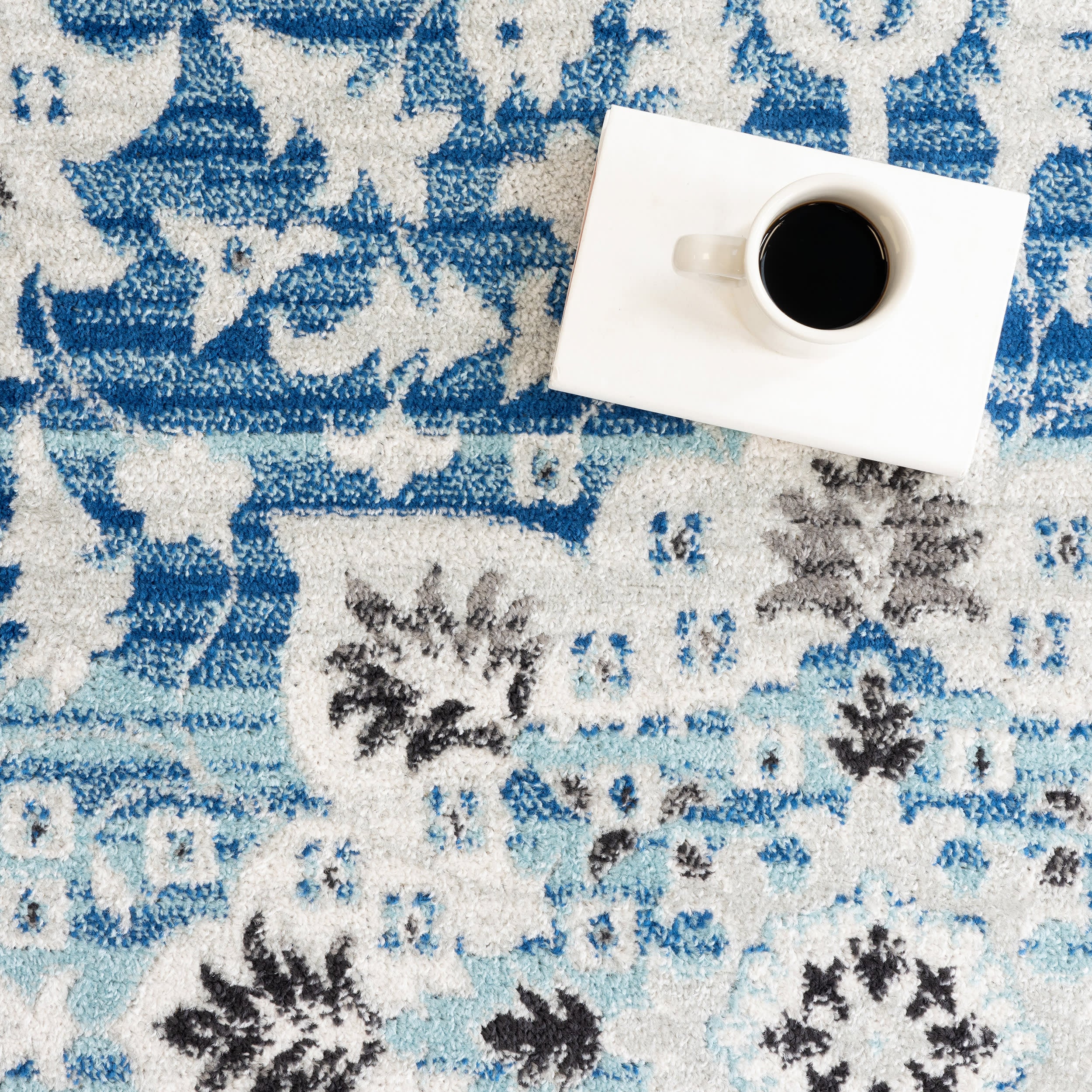 Floral Medallion Rug | Aqua - Image 8