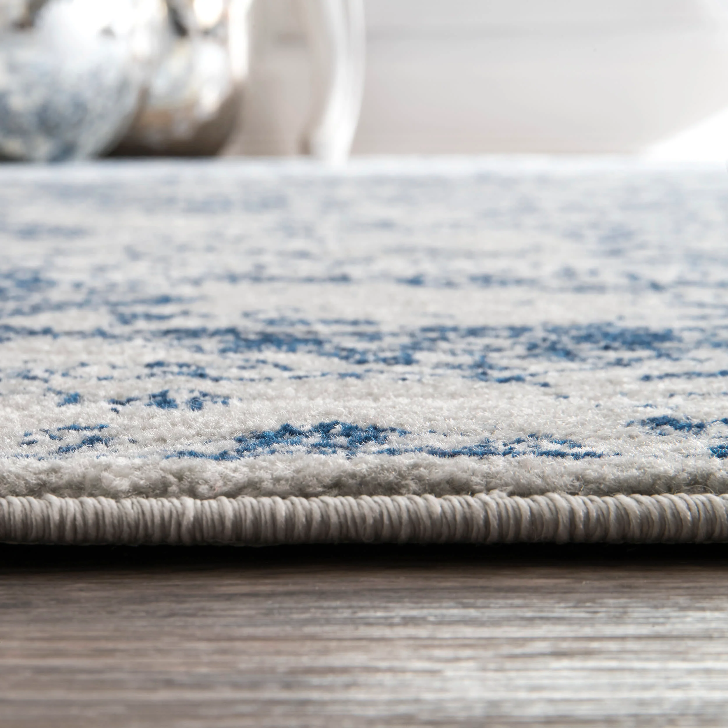 Floral Ornament Rug | Blue - Image 5