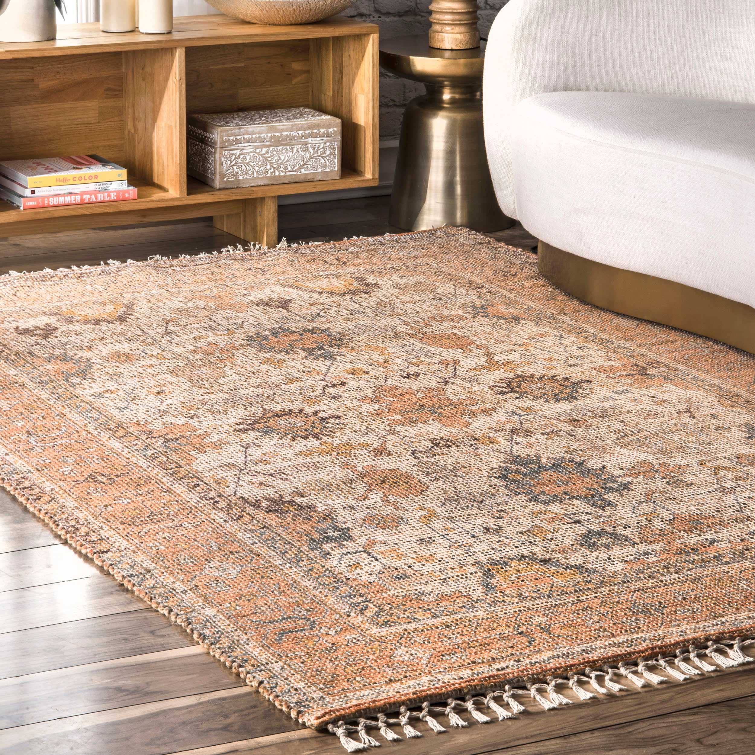 Floral Persian Tassel Rug | Multicolor - Image 2