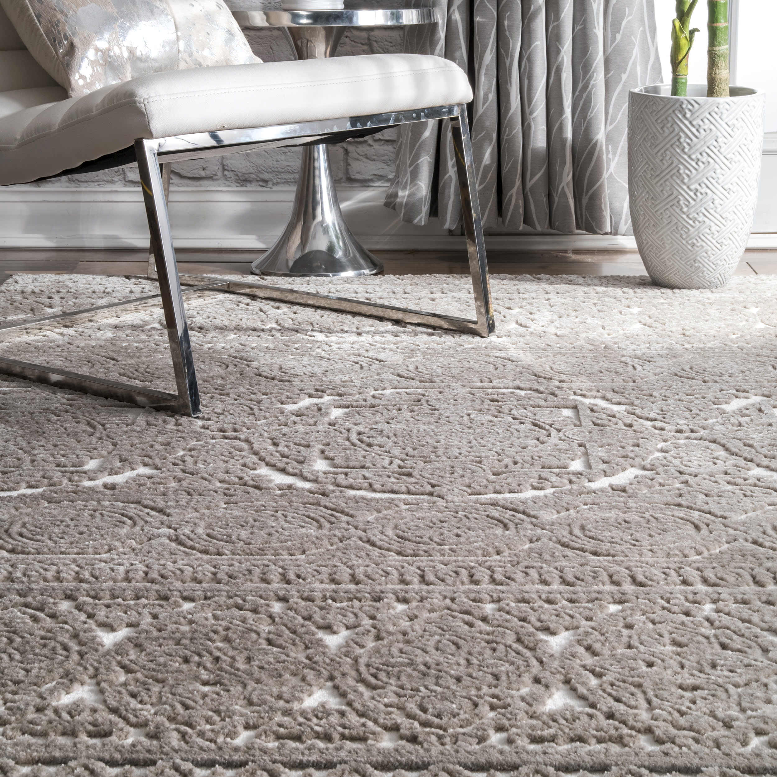 Floral Tokens Rug | Beige - Image 4