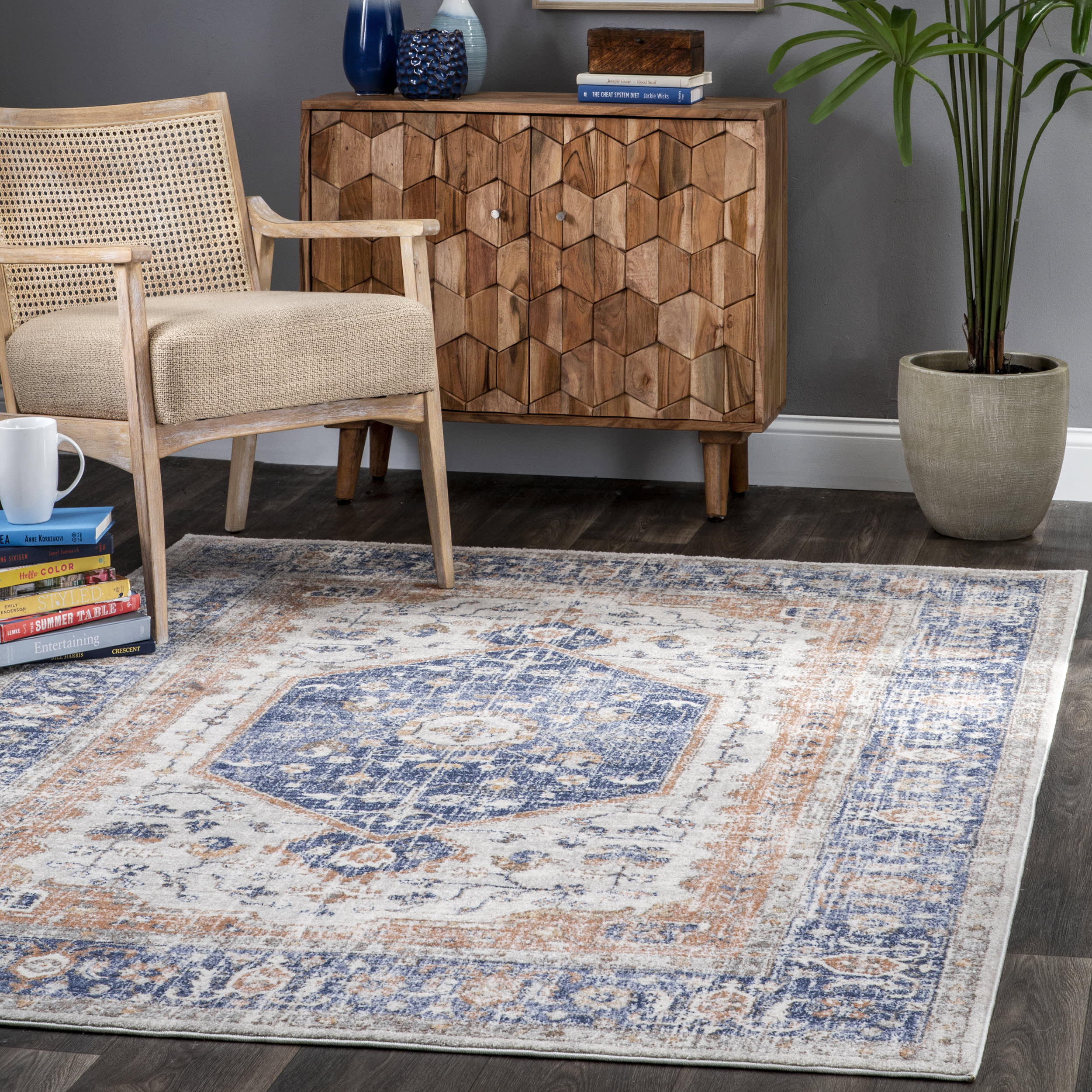 Florid Dreams Rug | Blue - Image 2