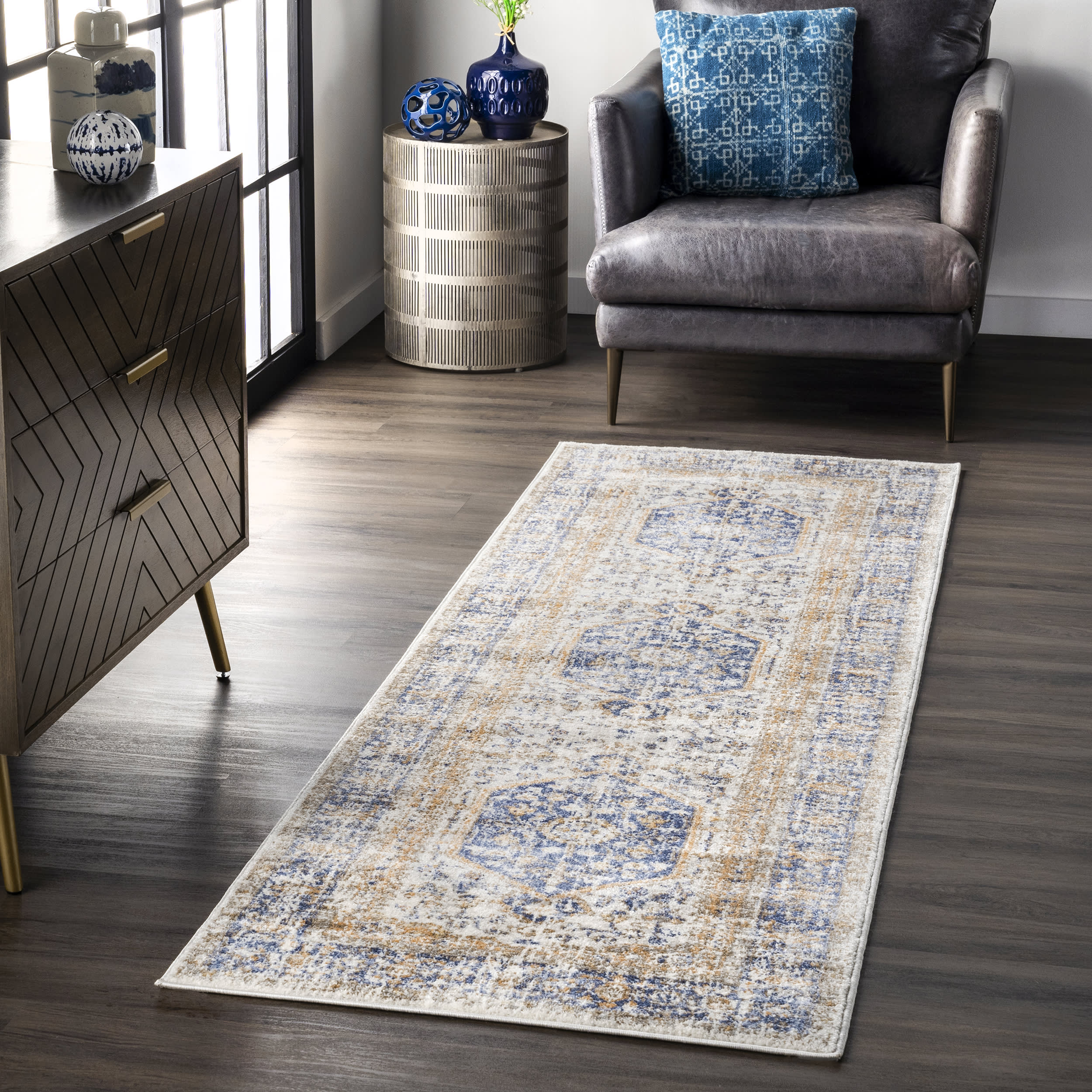 Florid Dreams Rug | Blue - Image 2