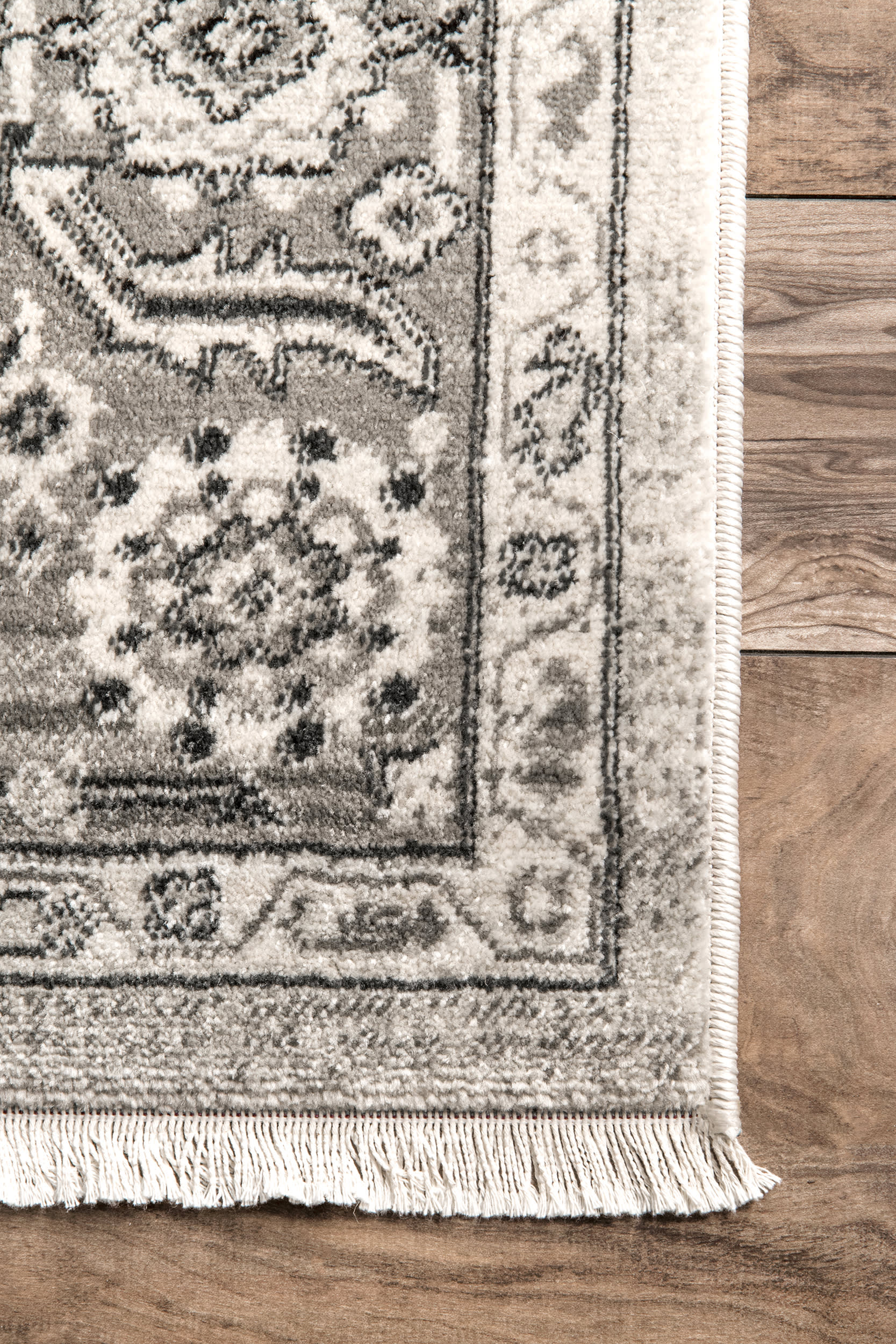 Florid Mystique Fringe Rug | Beige - Image 3