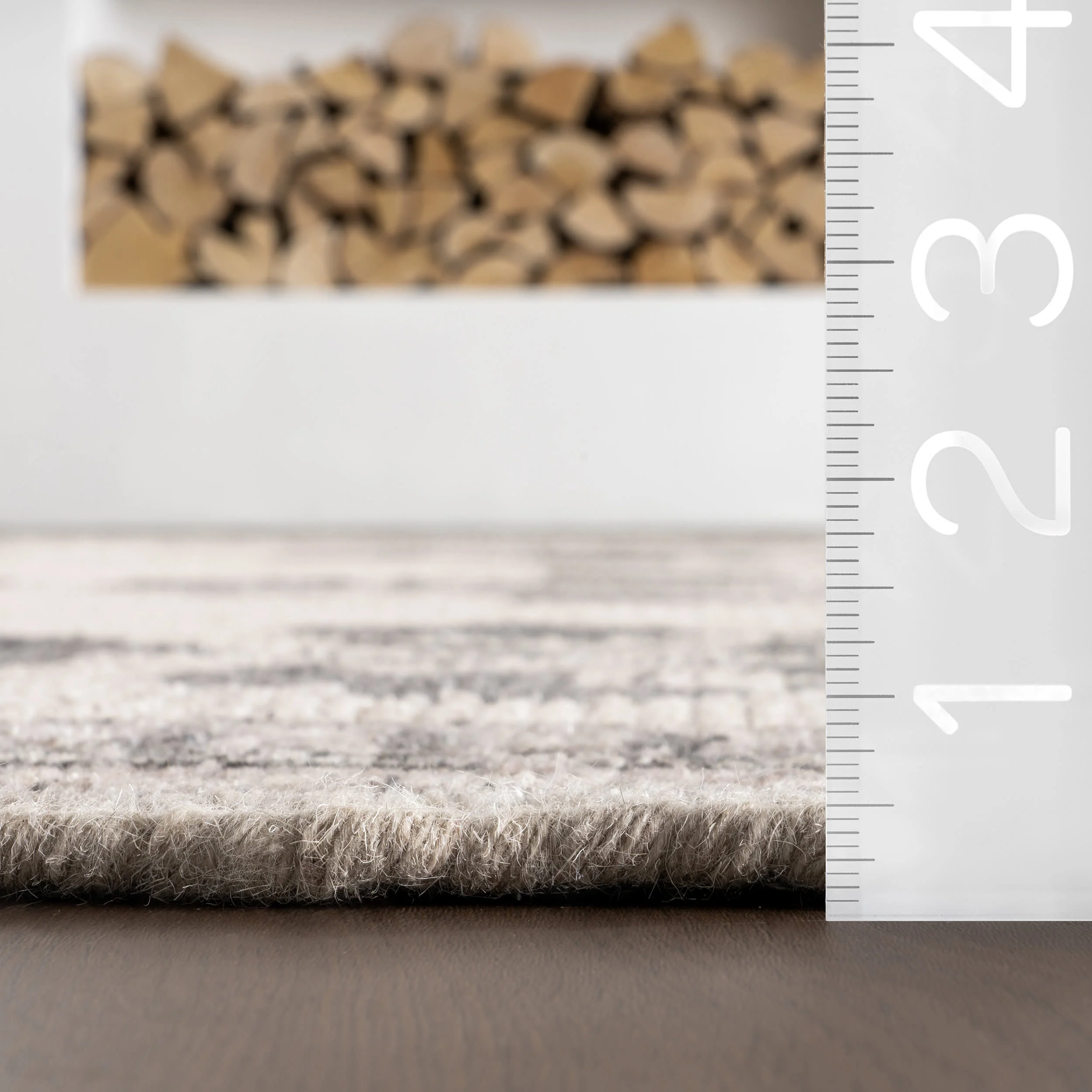 Floris Hand Tufted Floral Wool-Blend Rug | Light Beige - Image 5