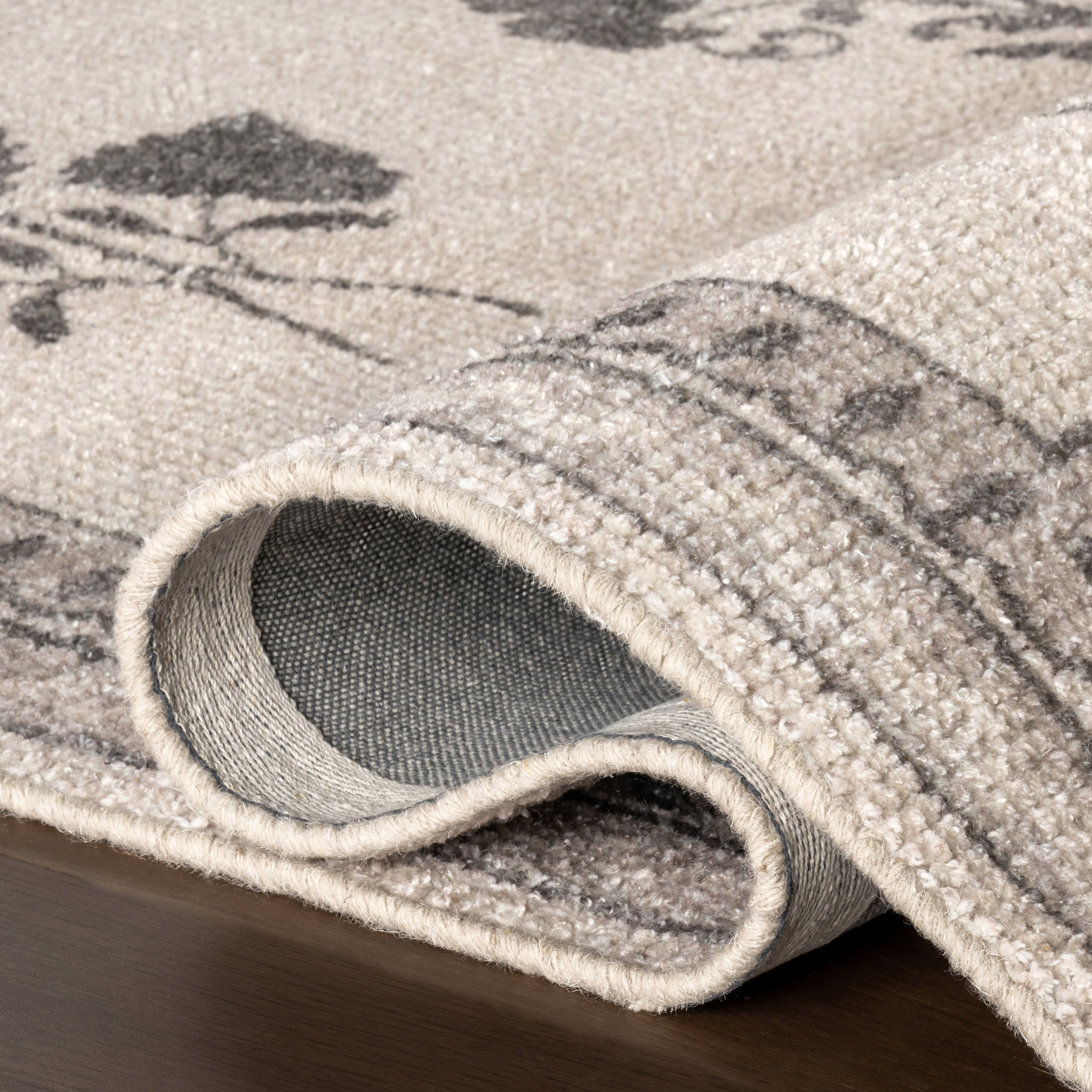 Floris Hand Tufted Floral Wool-Blend Rug | Light Beige - Image 8