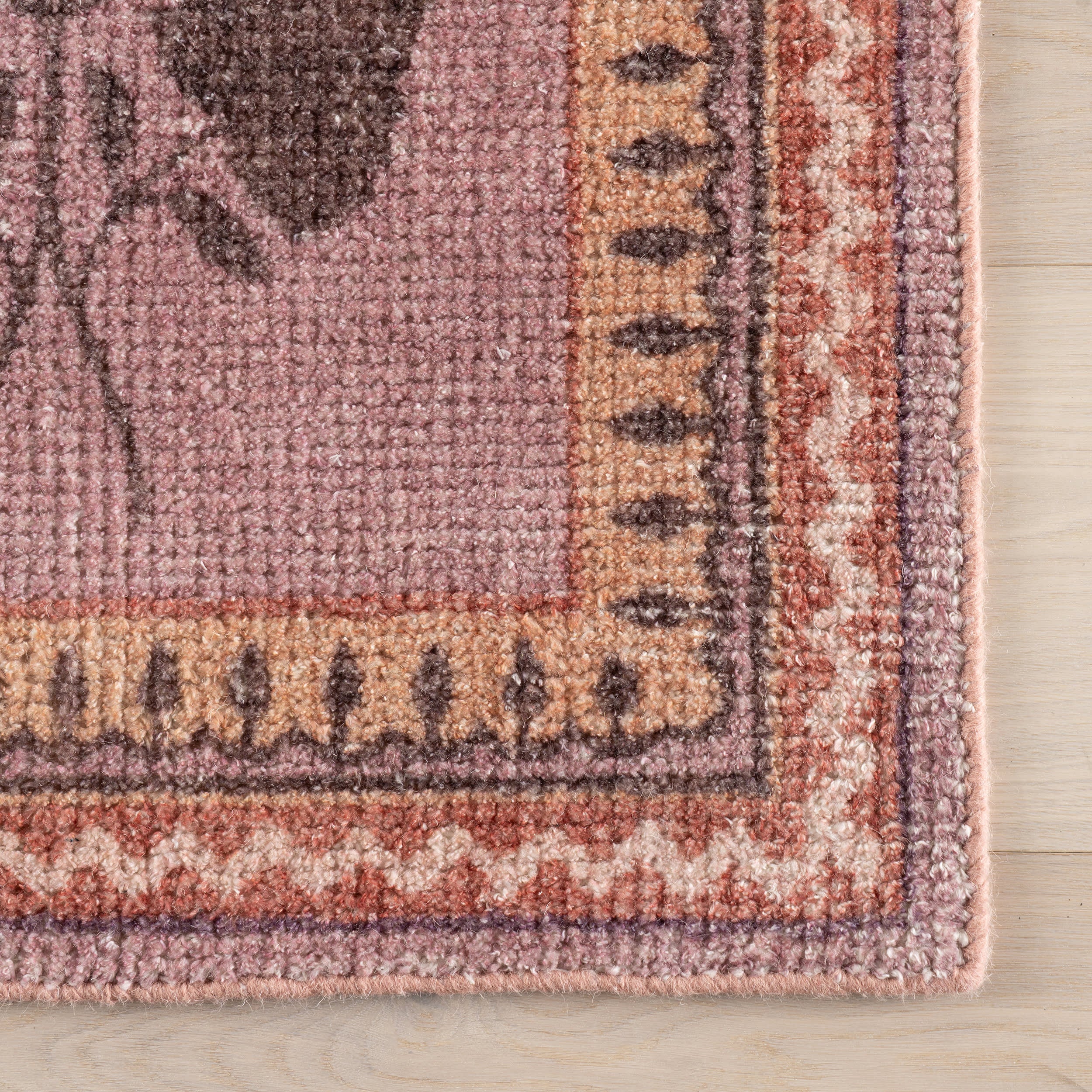 Floris Hand Tufted Floral Wool-Blend Rug | Pink - Image 4