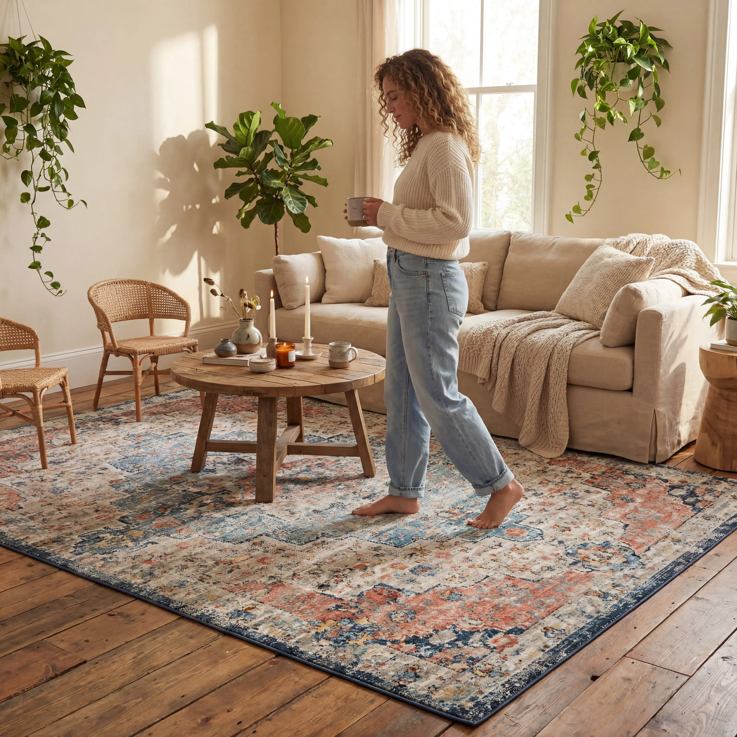 Flourishing Medallion Rug | Multicolor - Image 9