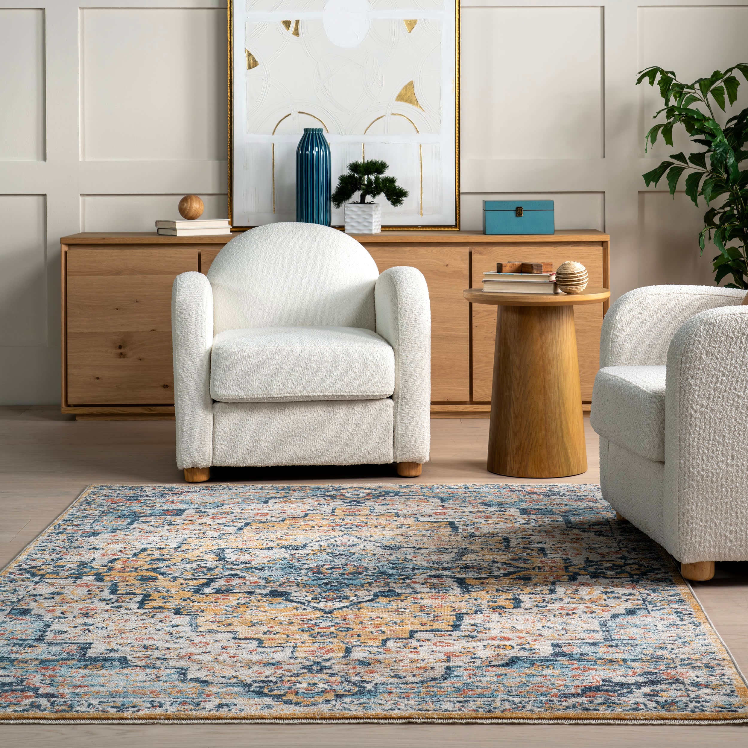 Flourishing Medallion Rug | Yellow - Image 4