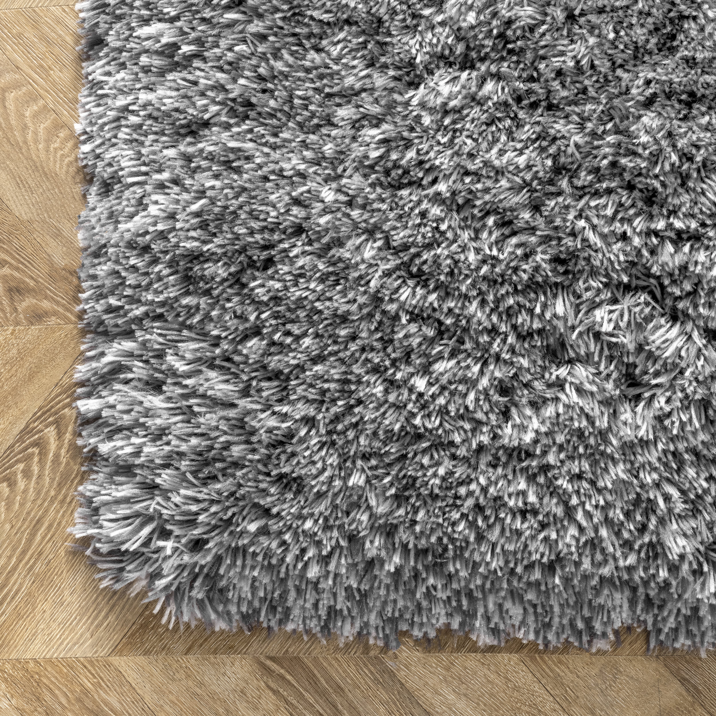 Fluffy Speckled Shag Rug | Grey - Image 3