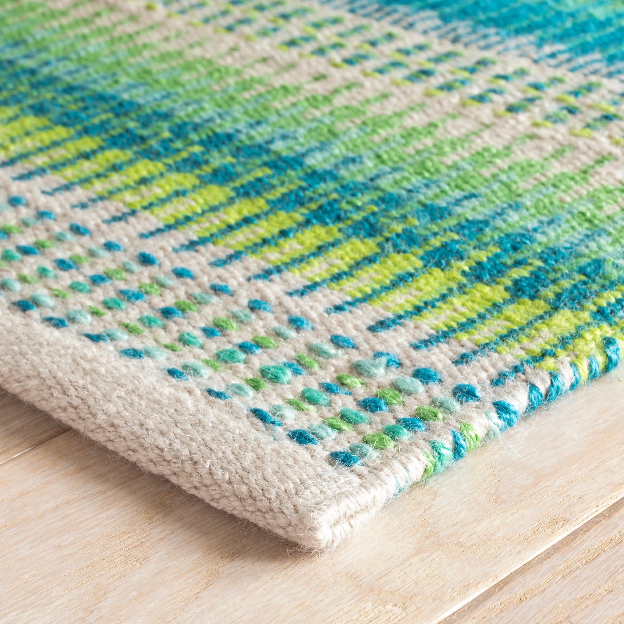 Folly Handwoven Indoor/Outdoor Rug | Blue/Green - Image 4