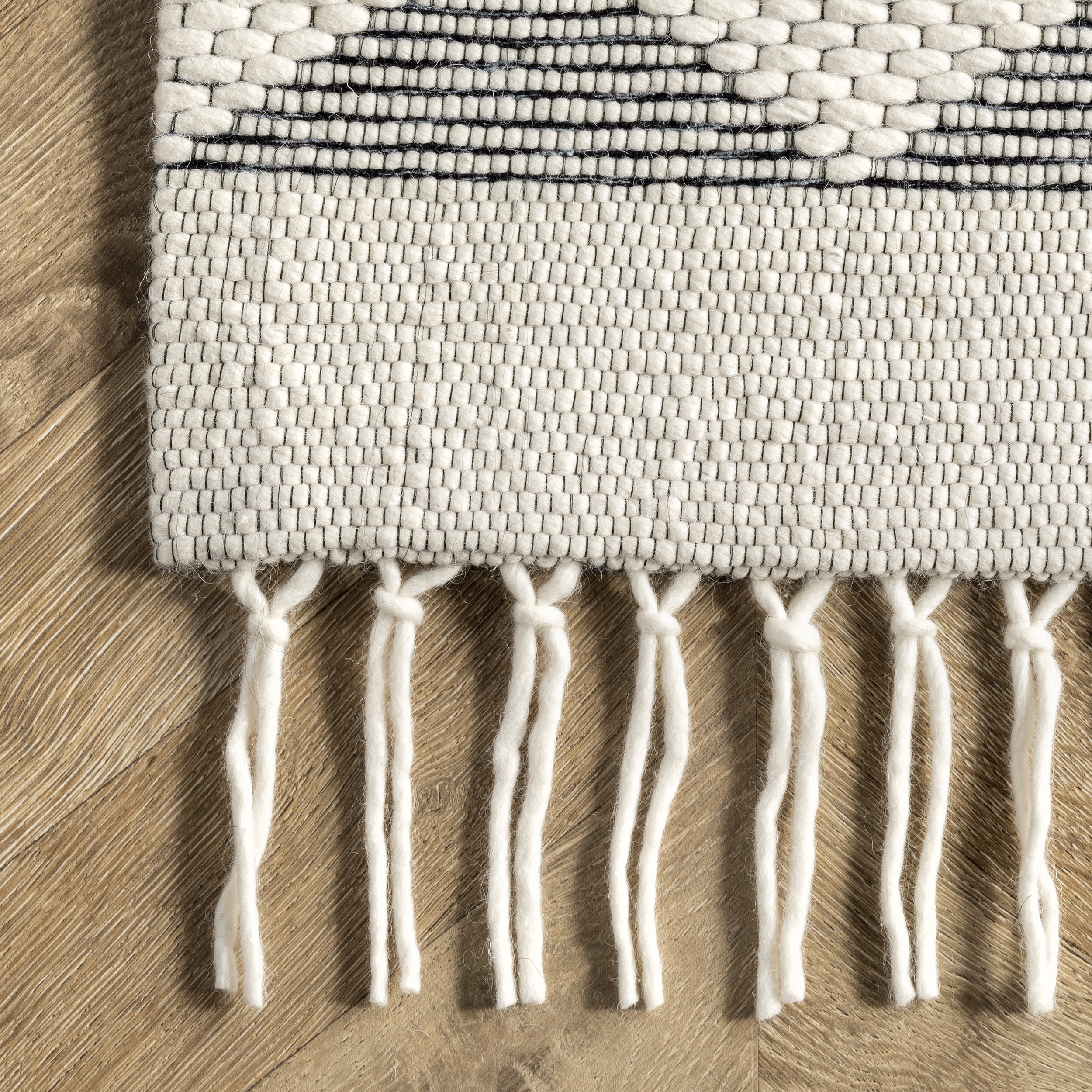 Fractal Diamond Wool Rug | Grey - Image 3