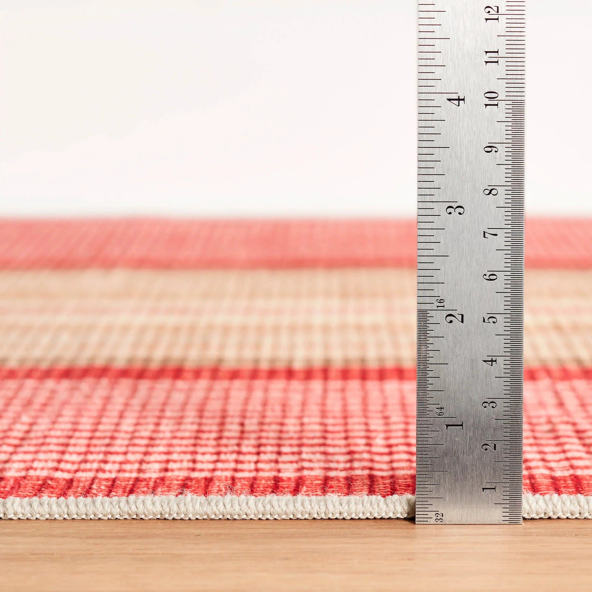 Framboise Ticking Machine Washable Rug | Multi - Image 5