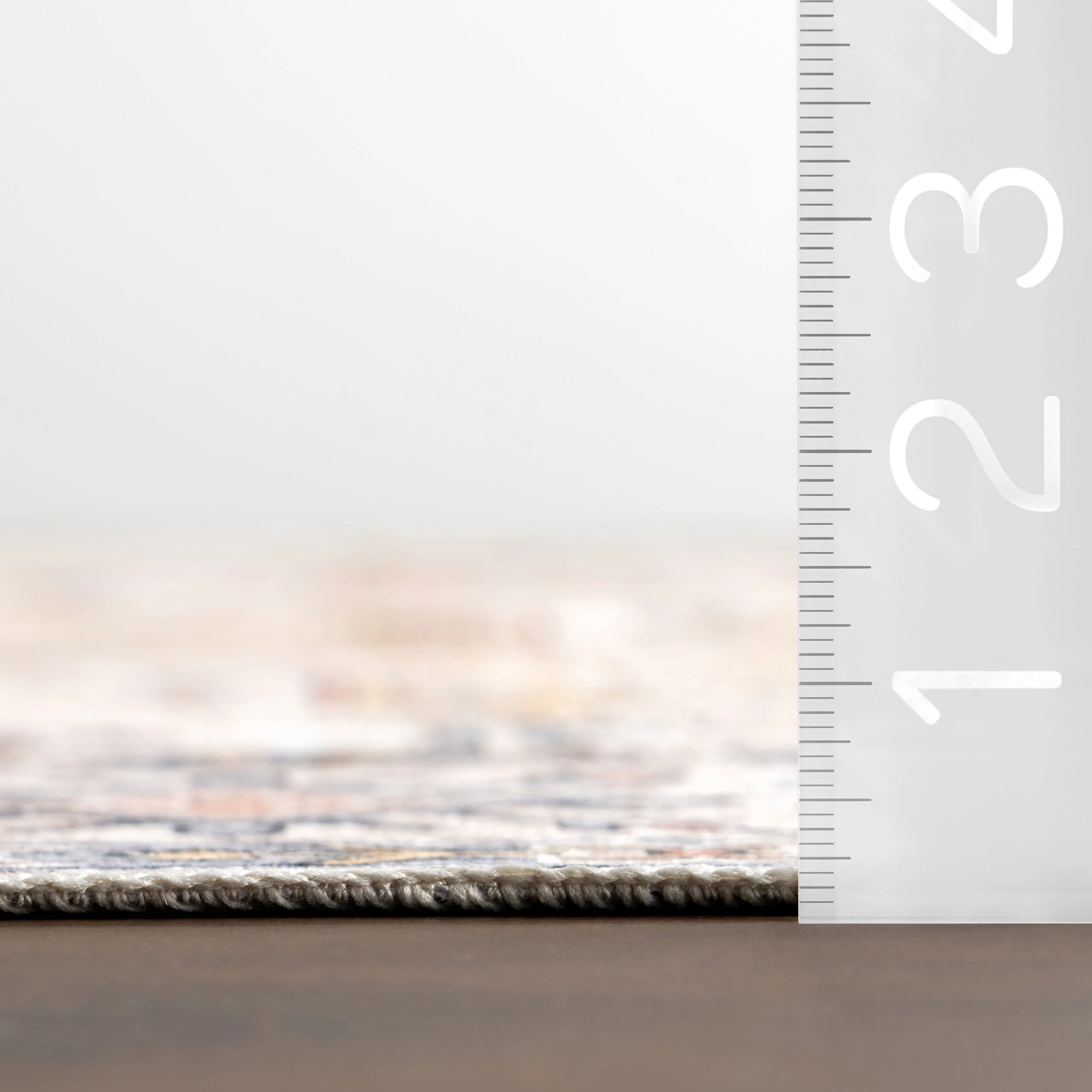Francesca Timeworn Charm Spill Proof Washable Rug | Beige - Image 6