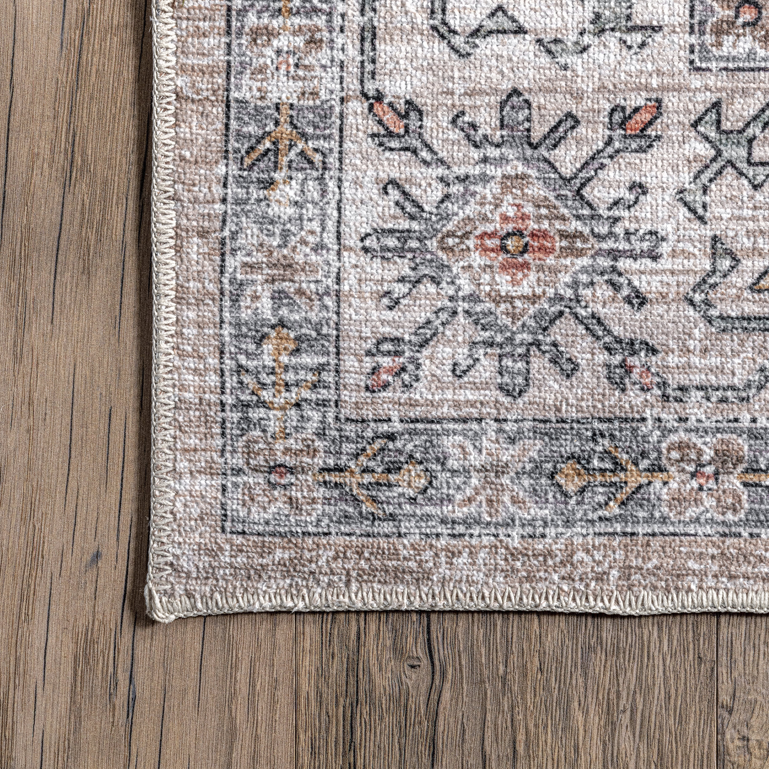 Francesca Timeworn Charm Washable Rug | Beige - Image 3