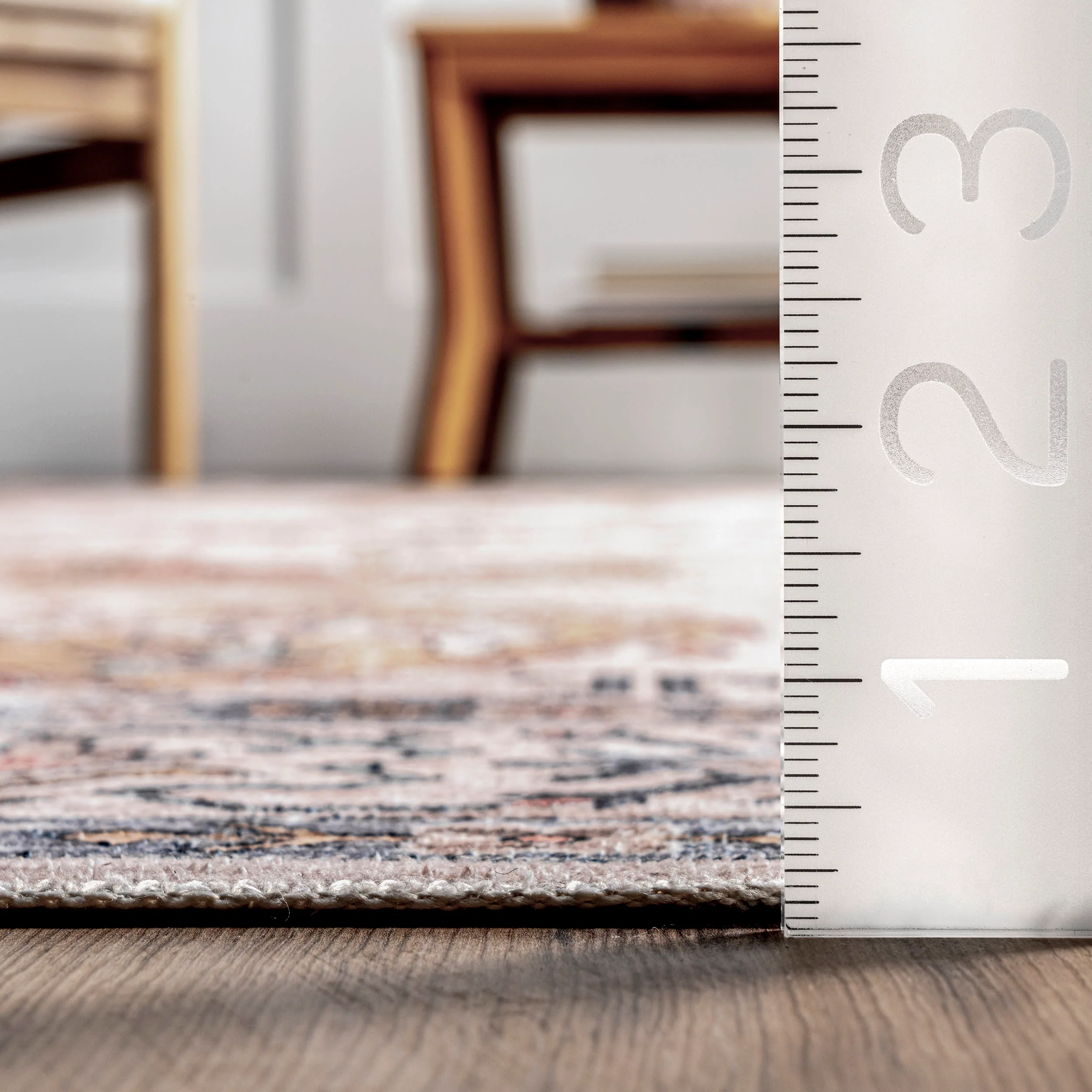 Francesca Timeworn Charm Washable Rug | Beige - Image 5