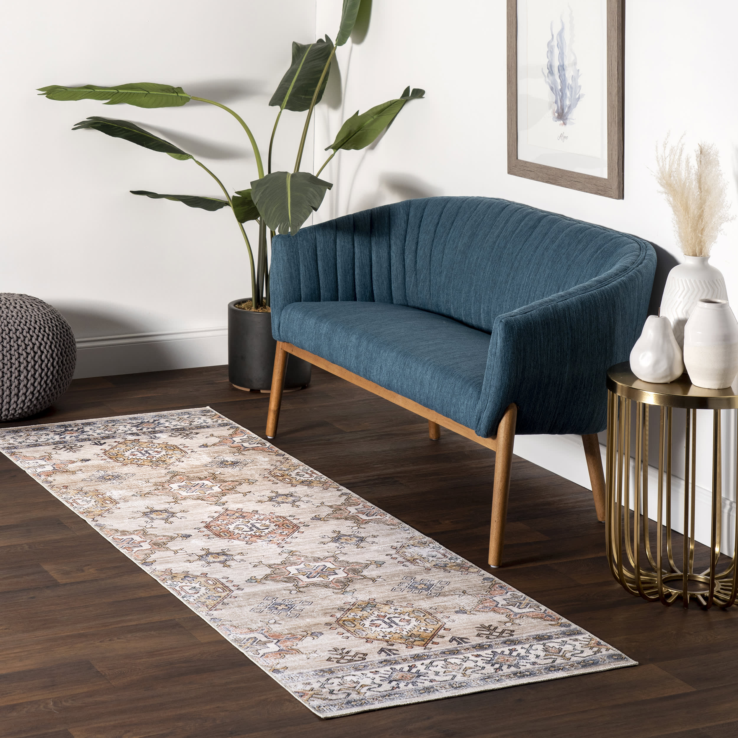 Francesca Timeworn Charm Washable Rug | Beige - Image 2