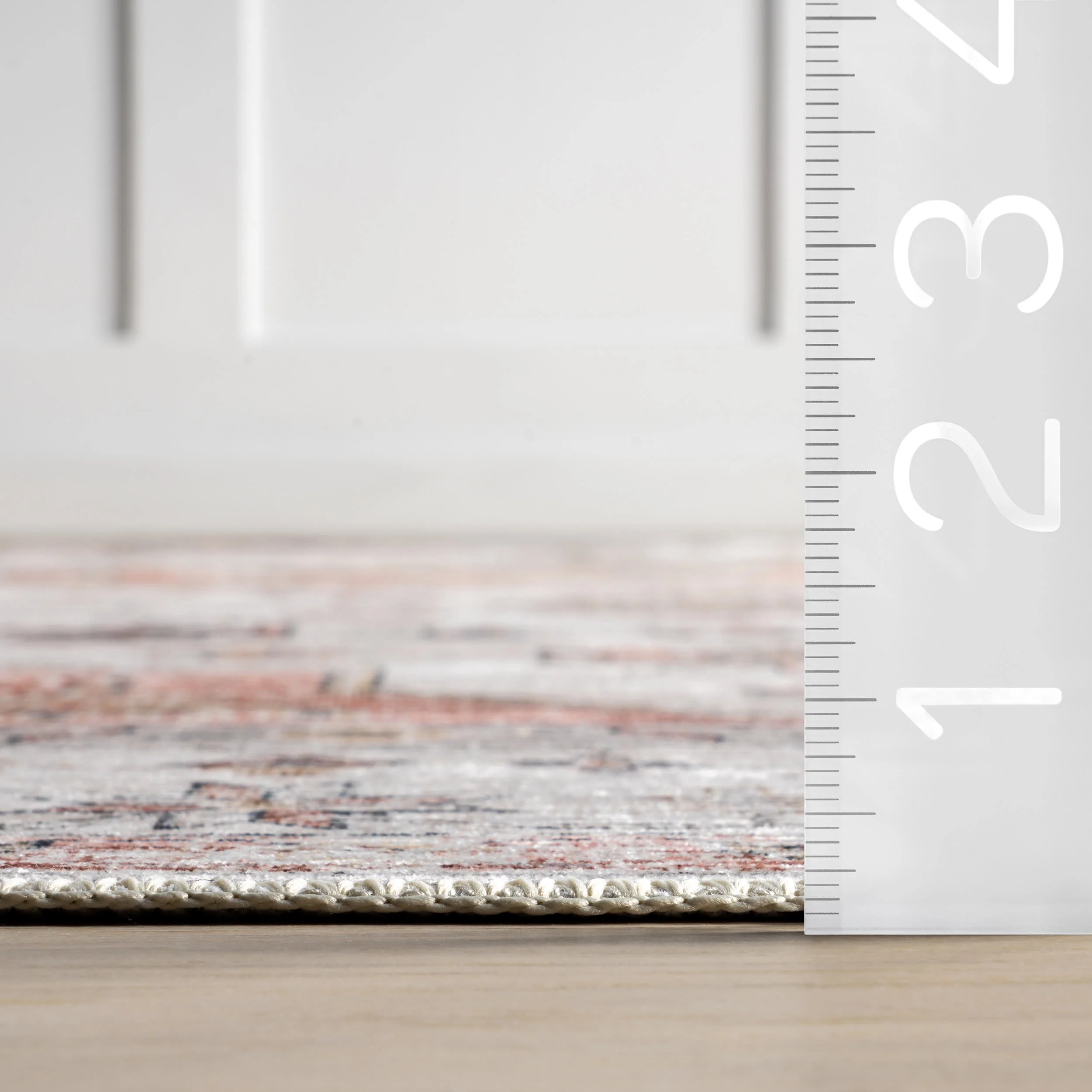 Francis Cartouche Medallion Spill Proof Washable Rug | Beige - Image 6