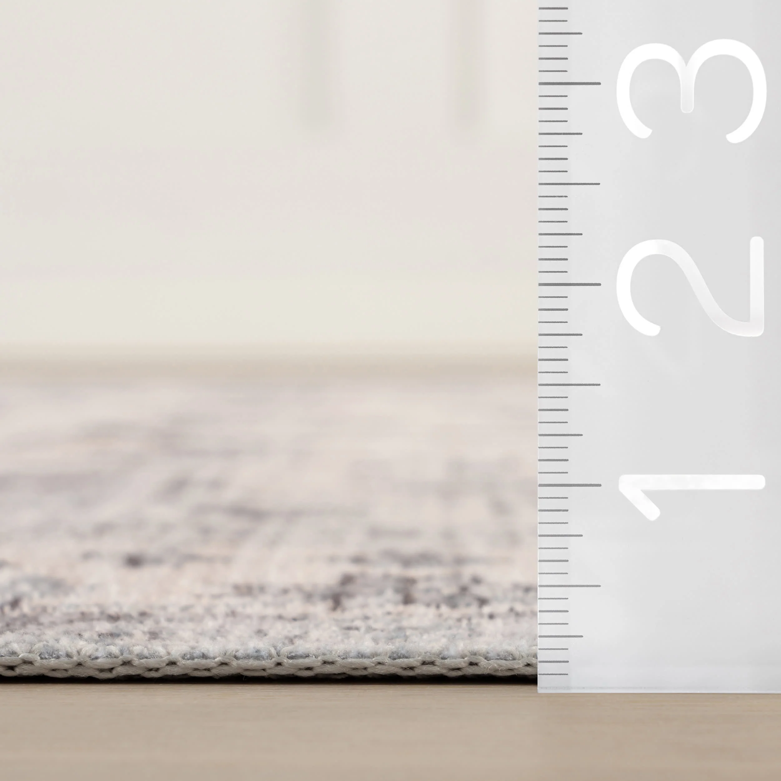Francis Cartouche Medallion Spill Proof Washable Rug | Light Grey - Image 6