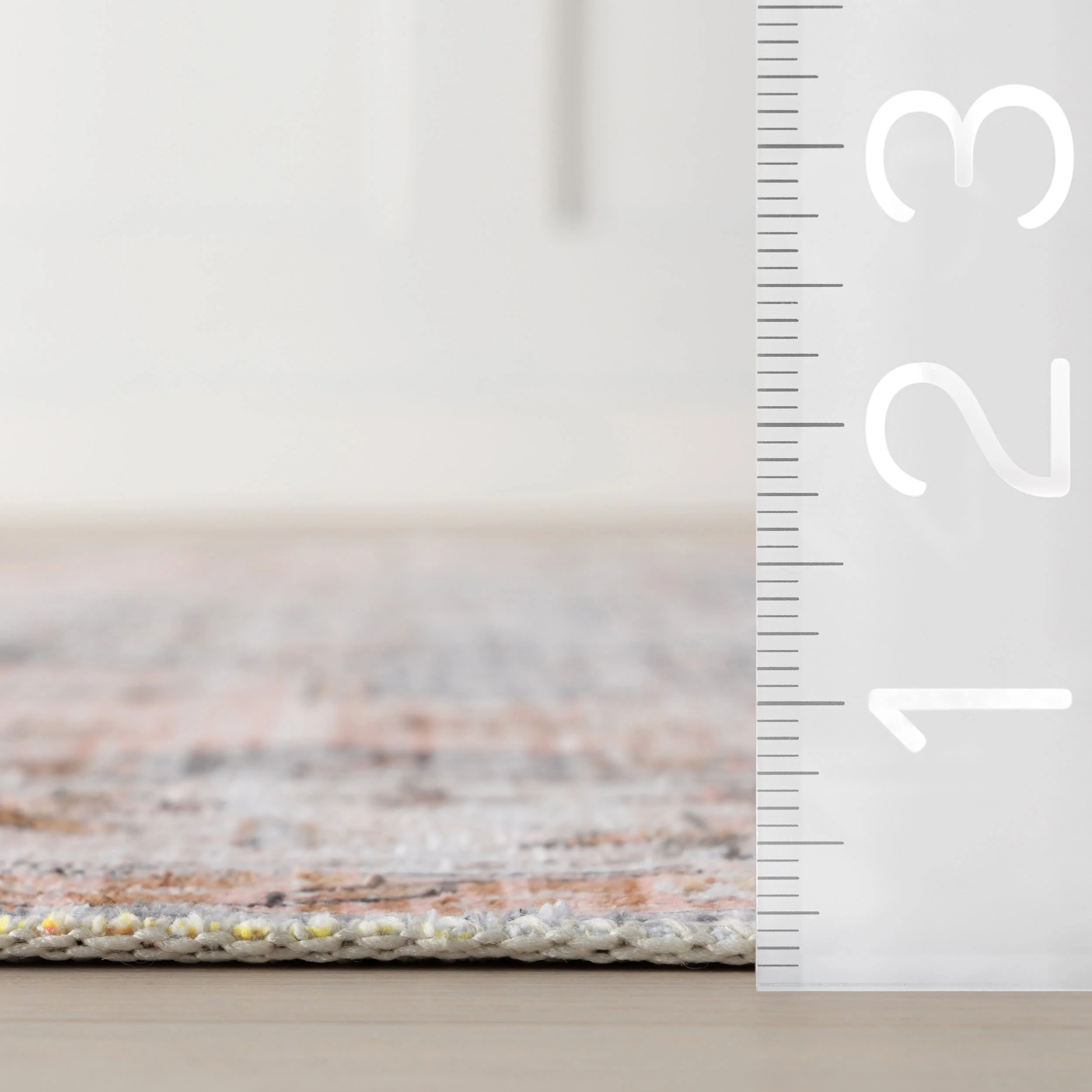 Francis Cartouche Medallion Spill Proof Washable Rug | Light Orange - Image 6